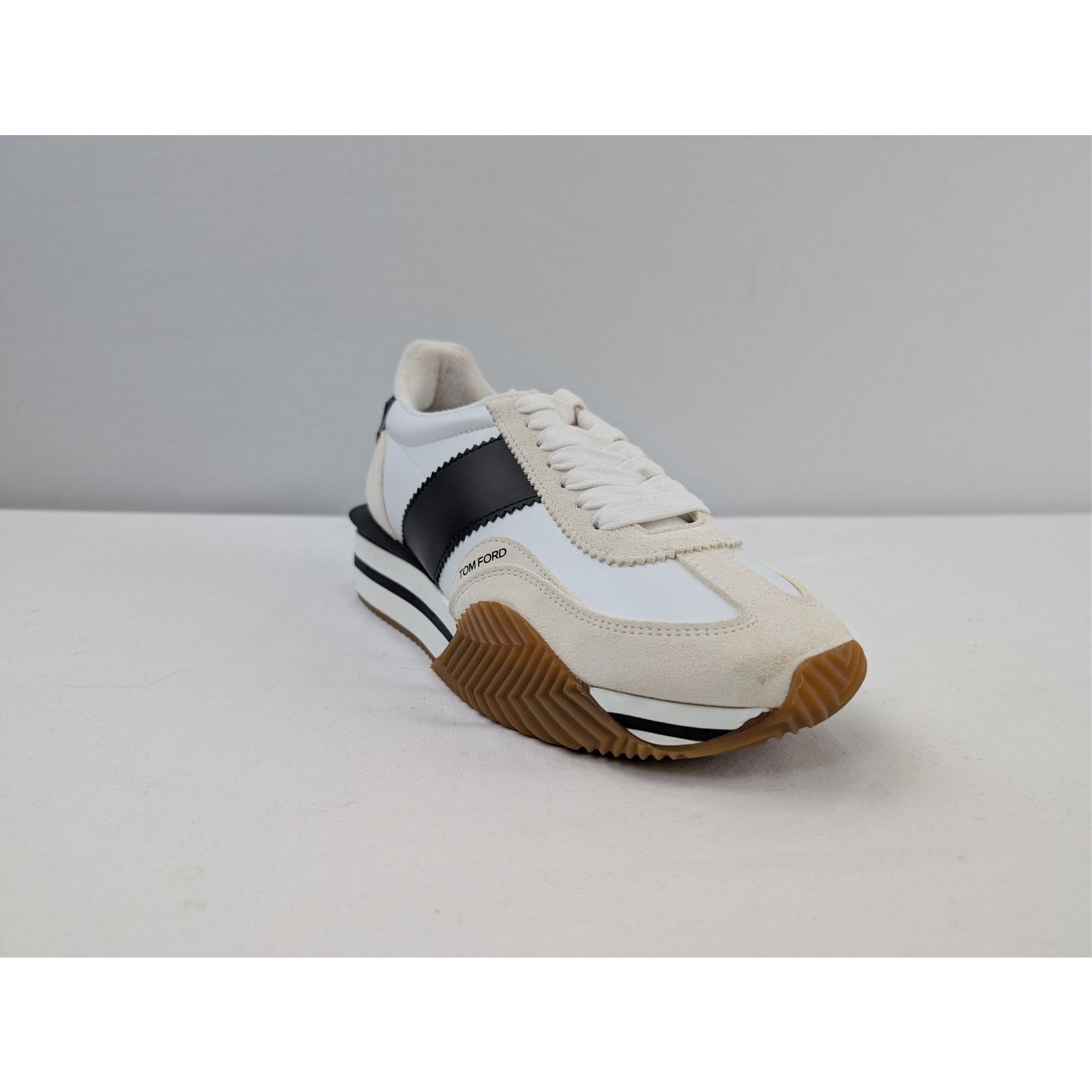 Tom Ford o1rshd1 Chunky Low top Sneaker in white/black/Brown Size US 10 / EU 43 - 2 Thumbnail