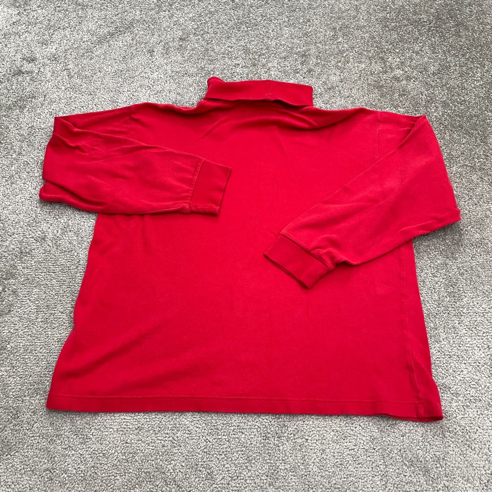 Lands' End VINTAGE Lands' End Turtleneck Shirt Womens Large Red Long Sleeve Cotton Casual Size L / US 10 / IT 46 - 2 Thumbnail