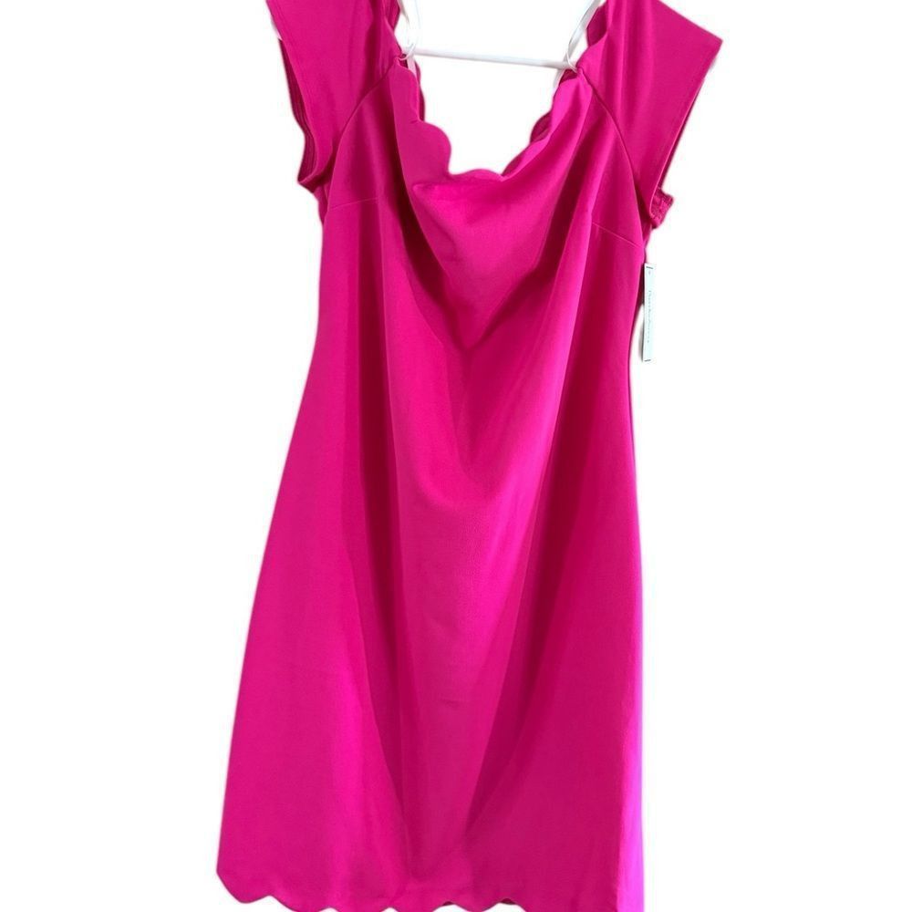 Other Pink Puff Sleeve Bodycon Midi Dress Size XL / US 12-14 / IT 48-50 - 3 Thumbnail