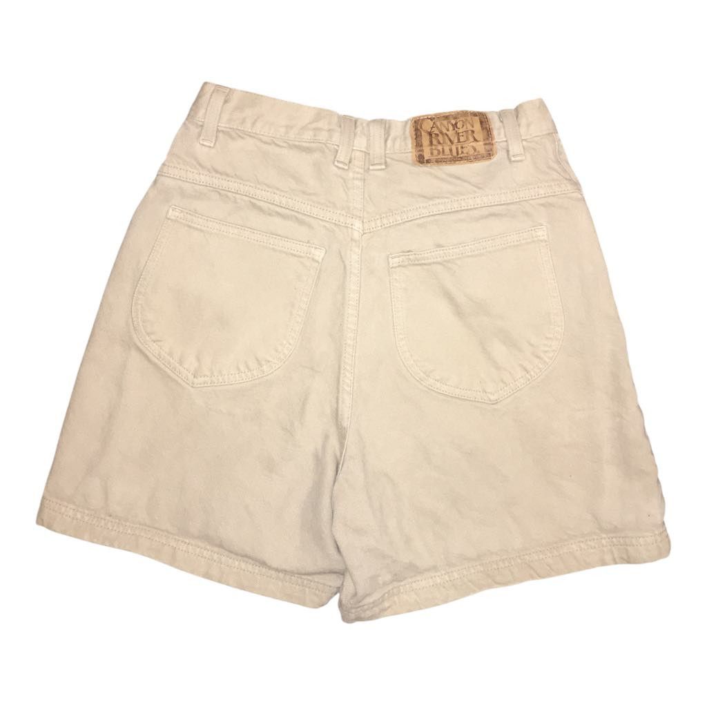 Other VINTAGE 90s Y2K High Waisted Rise Jean Shorts Khaki 29" Sz 7 Size 29" - 2 Thumbnail