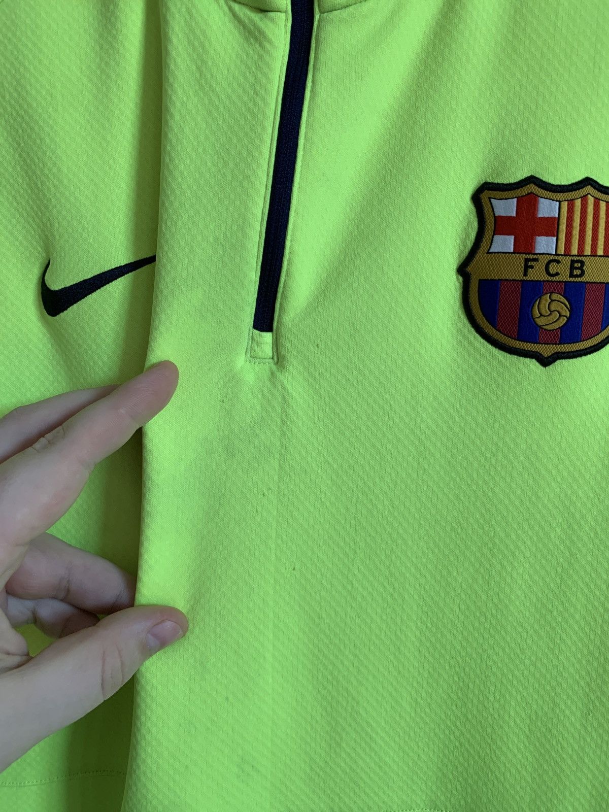 Nike Barcelona 1/3 Zip Football Pullover Sweatshirt Nike Soccer Size US XXL / EU 58 / 5 - 14 Thumbnail