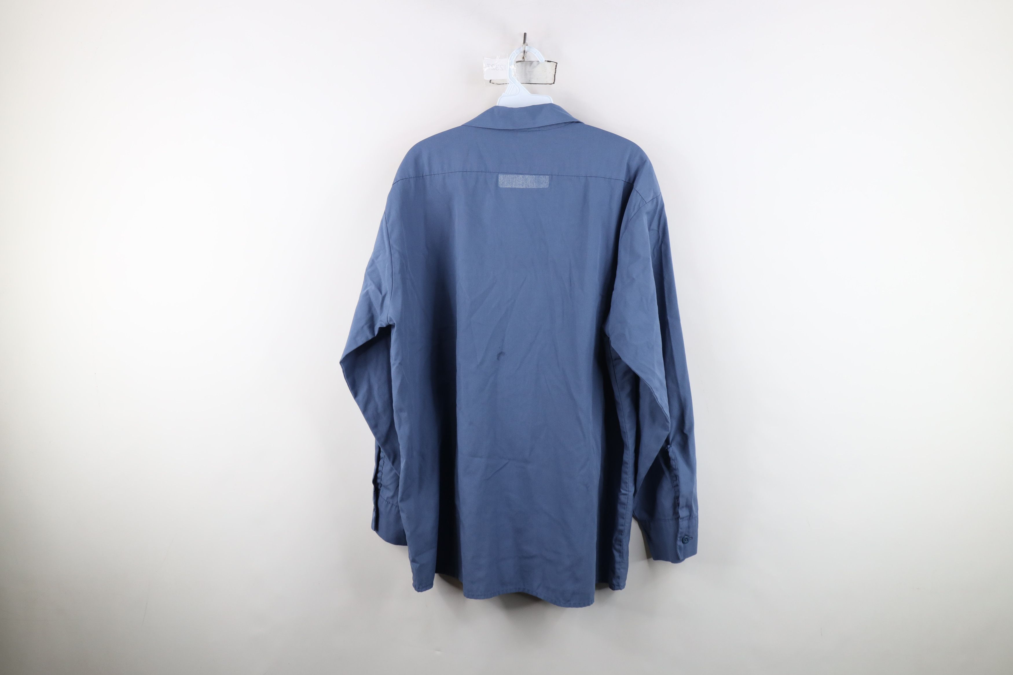 Vintage Vintage 70s Streetwear Mechanic Button Shirt Blue USA Size US XL / EU 56 / 4 - 12 Thumbnail