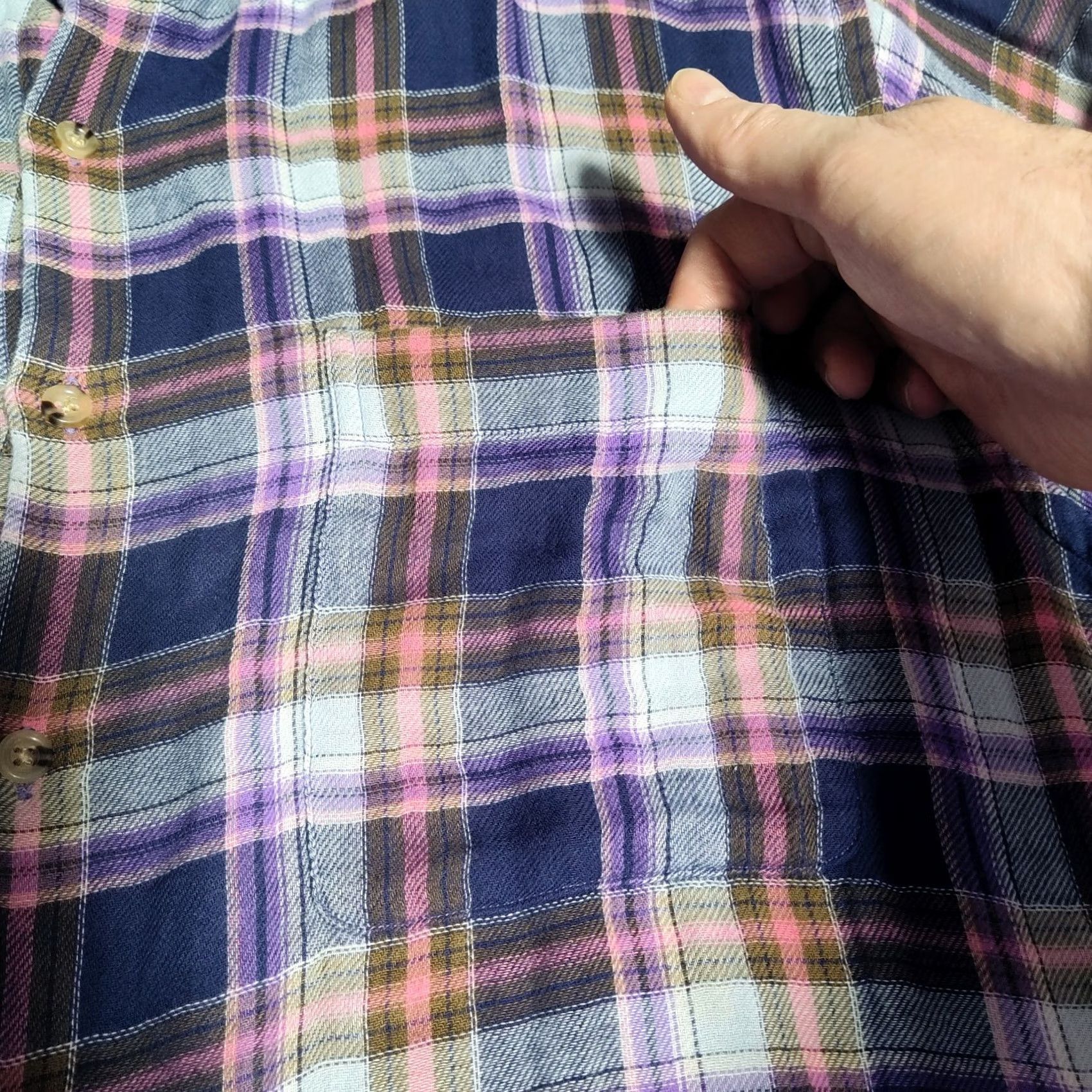 Peter Millar PETER MILLAR MOUNTAIN SIDE COLLECTION Men XL Purple Plaid Cotton Soft Flannel Shirt Size US XL / EU 56 / 4 - 6 Thumbnail