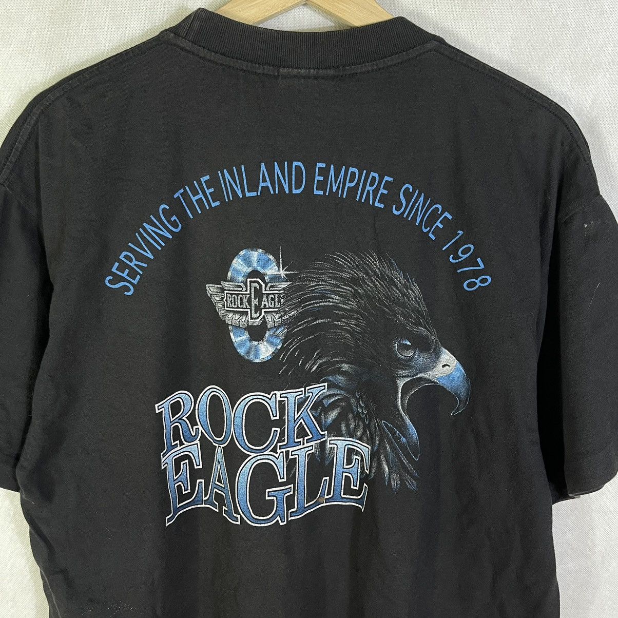 Vintage Vintage 90s Rock Eagle Snake Flame Live To Ride Tee Size US XL / EU 56 / 4 - 4 Thumbnail
