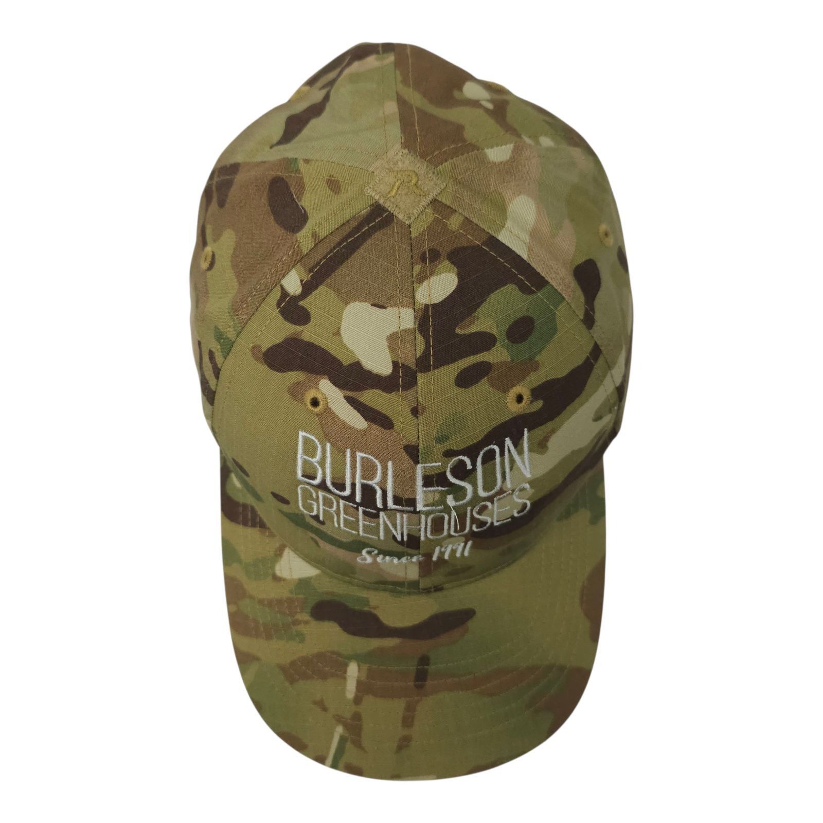 Richardson Burleson Greenhouses Camo Strapback Cap Hat Trucker Baseball Size ONE SIZE - 6 Thumbnail