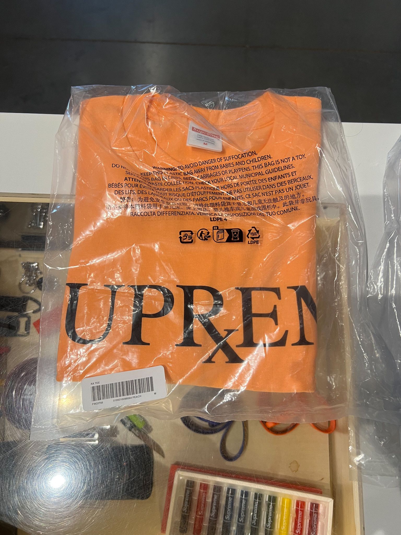 Supreme Supreme Rx Tee Peach • M Size US M / EU 48-50 / 2 - 2 Thumbnail