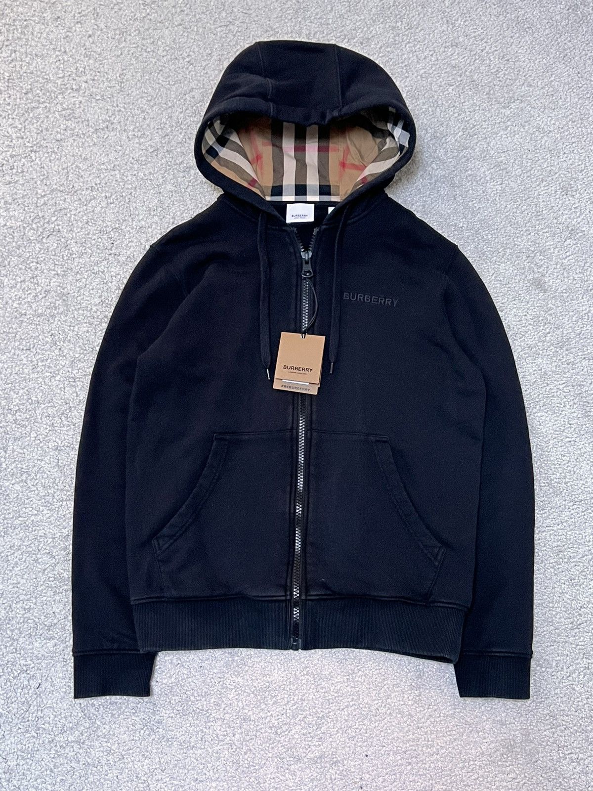 Burberry Burberry “Hove” Check Hood Embroidery Logo Zip Hoodie Size US M / EU 48-50 / 2 - 1 Thumbnail