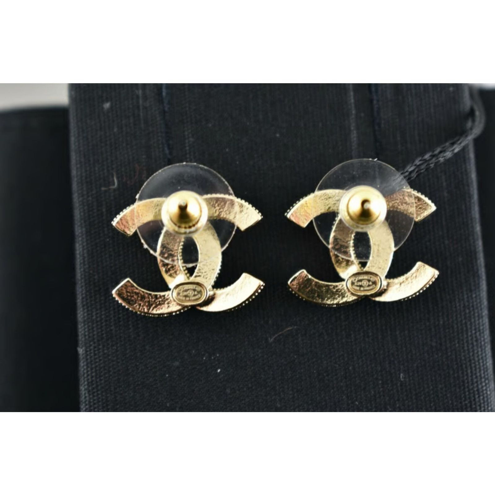 Chanel Chanel Gold Pearl Strass Crystal Statement Stud Earrings Size ONE SIZE - 7 Thumbnail