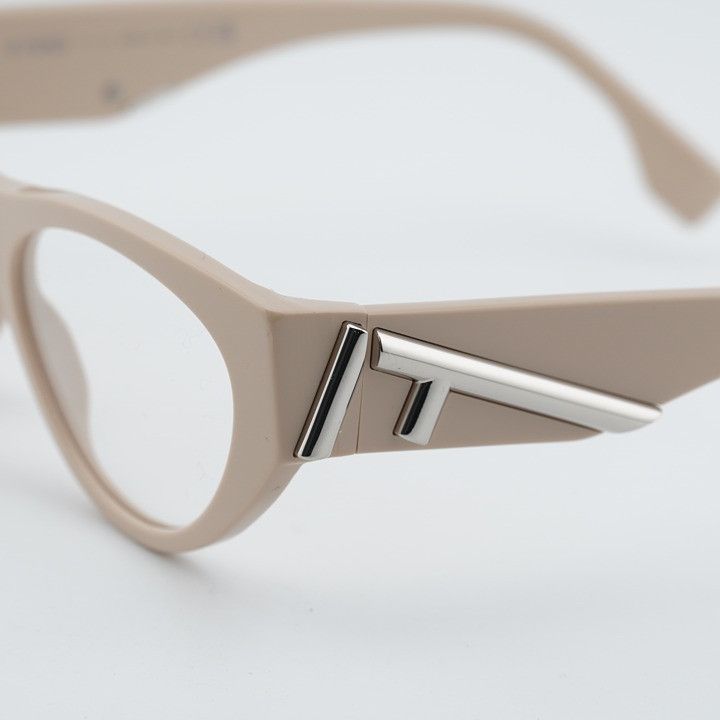 Fendi Fendi FE50092I 057 Eyeglasses Shiny Brown 52mm Cat Eye Frame Size ONE SIZE - 2 Thumbnail