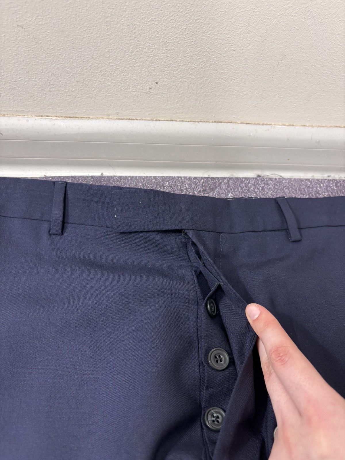 Hackett Hackett Men’s Navy Blue Wool Dress Pants Trousers Size US 34 / EU 50 - 8 Thumbnail