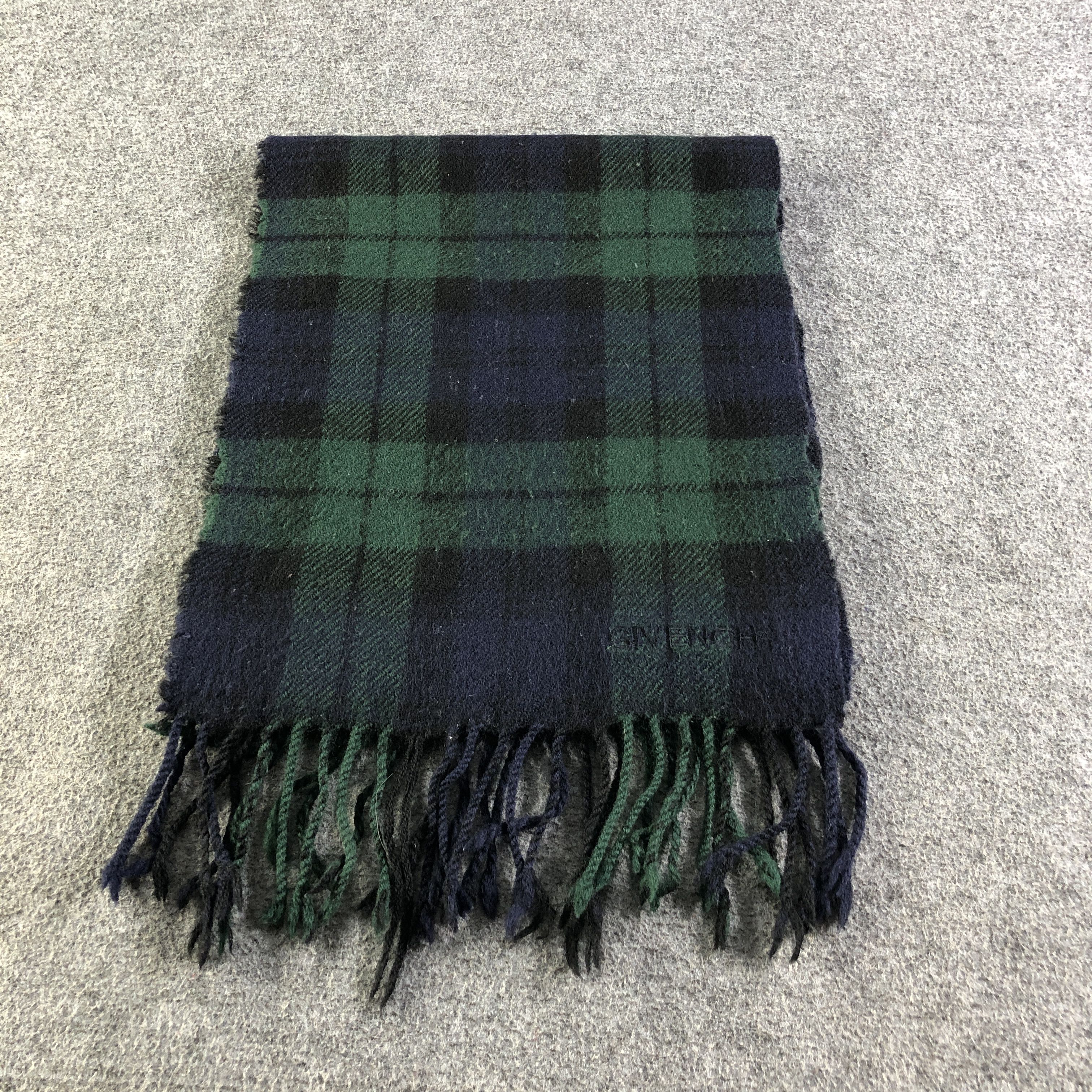 Givenchy Givenchy Tartan Wool Scarf Muffler Neckwear V2687 Size ONE SIZE - 3 Thumbnail