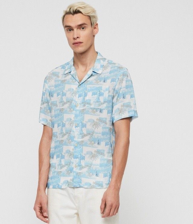 Other 🔴 Allsaints Sayonara Viscose Short Sleeve Hawaiian Shirt Size US M / EU 48-50 / 2 - 1 Thumbnail