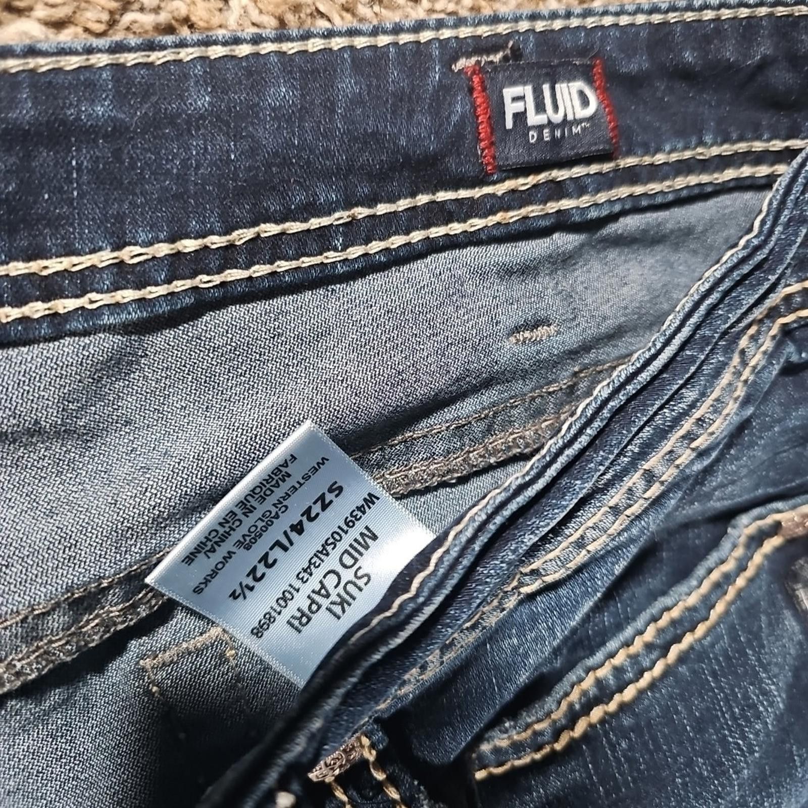 Silver Jeans Co. Silver Jeans Suki Fluid Denim Mid Capri Jeans 24/22½ Size 24" / US 00 / IT 34 - 3 Thumbnail