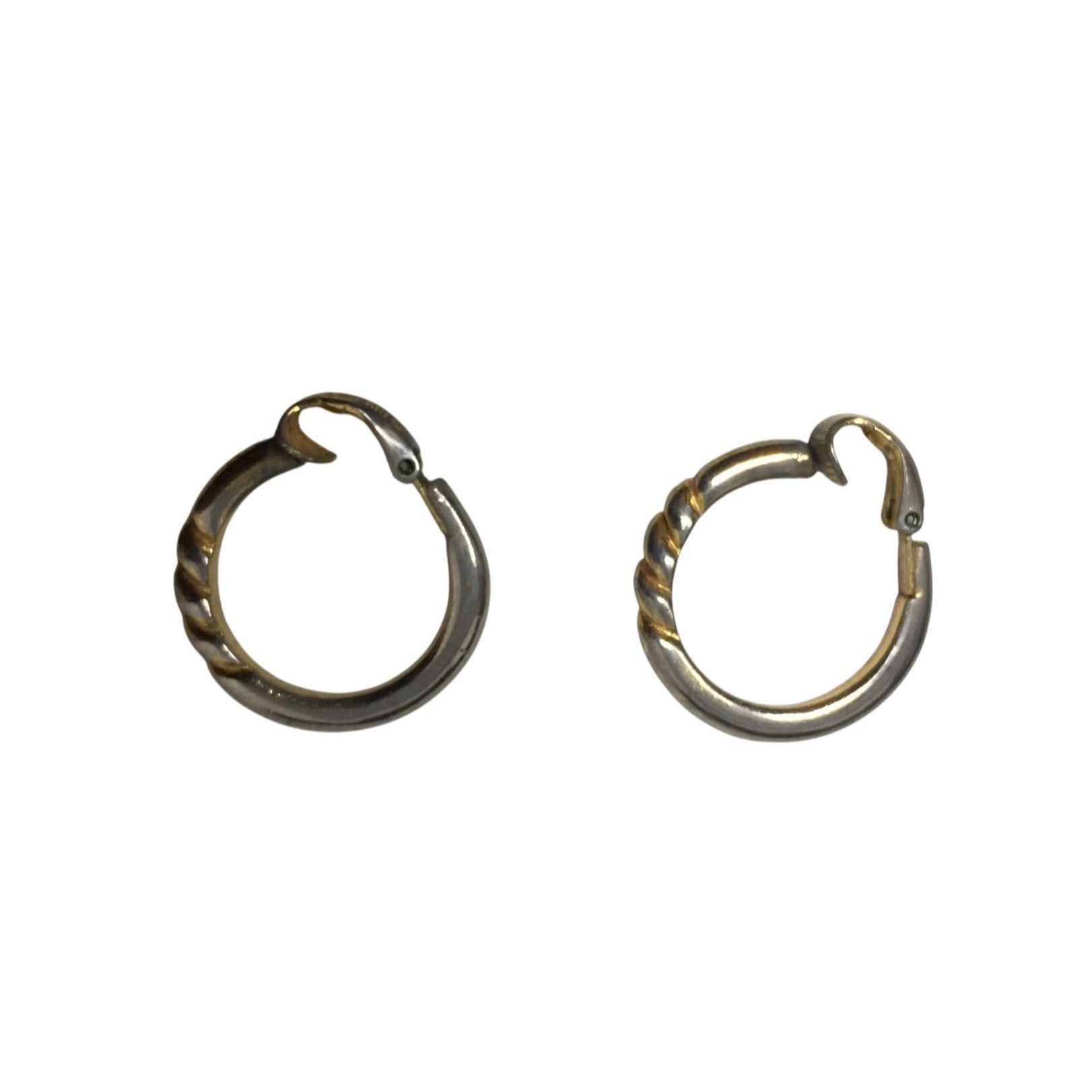 Other Women's Small Gold and Silver Tone Hoop Clip On Earrings Size ONE SIZE - 2 Thumbnail
