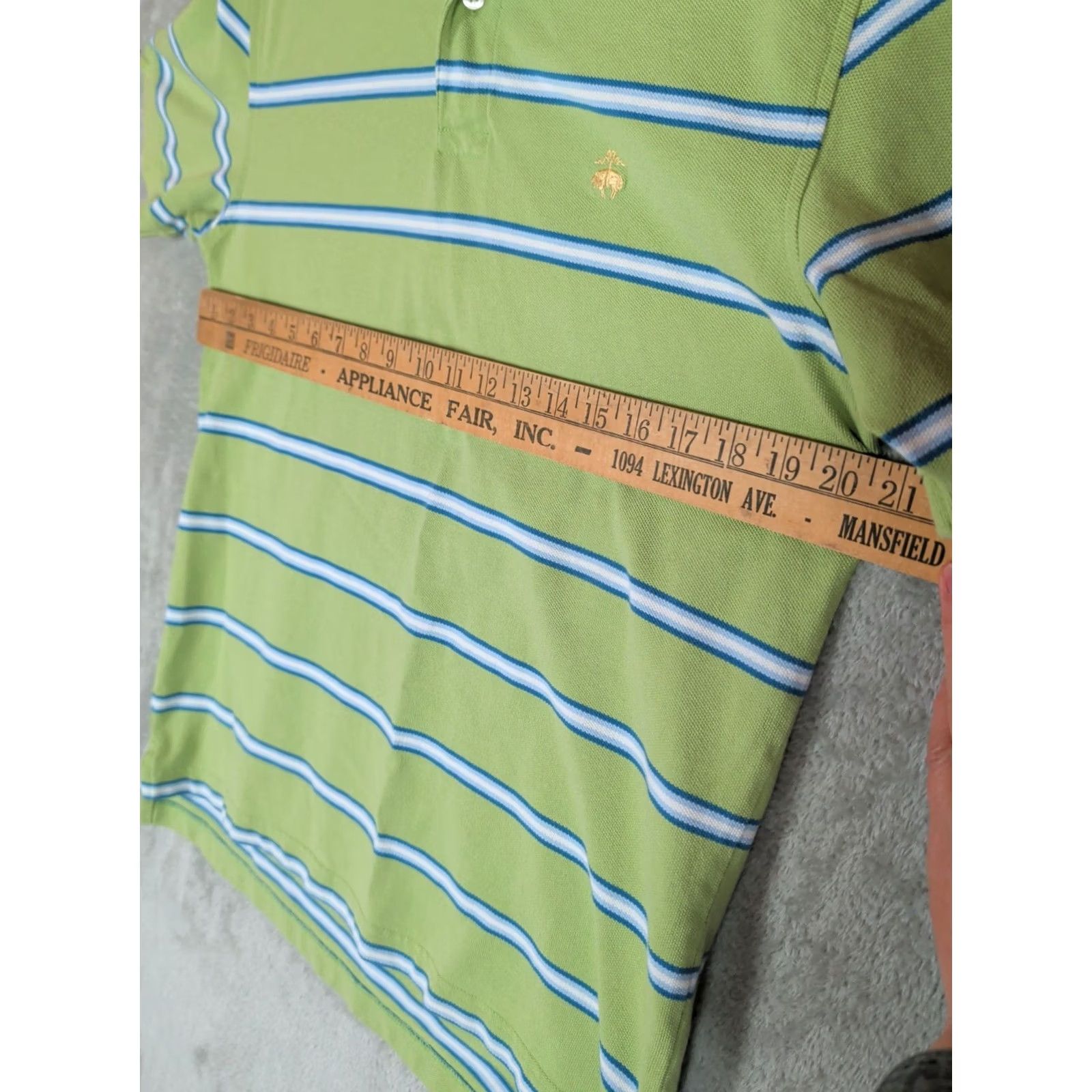 Brooks Brothers Brooks Brothers 346 Mens Polo Shirt M Blue Green Stripes Collared Top Golf Size US M / EU 48-50 / 2 - 7 Thumbnail