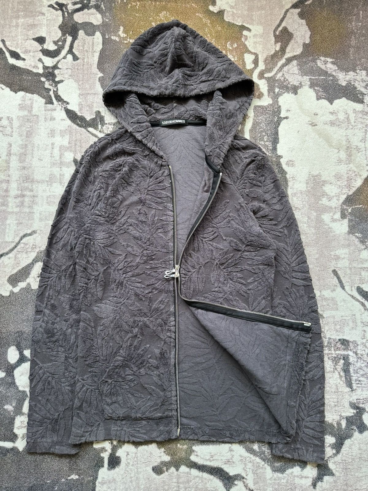 5351 POUR LES HOMMES 5351 Pour Les Hommes embossed fleece zipper hoodie Size US M / EU 48-50 / 2 - 4 Thumbnail