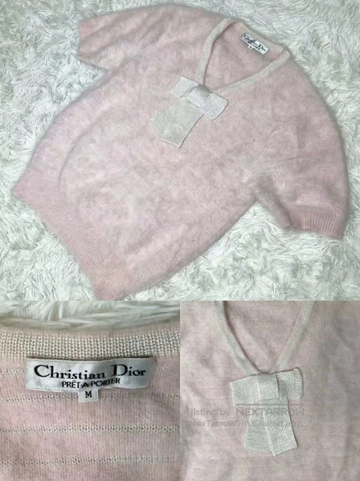 Dior dior macaron pink knit bow top. Size US S / EU 44-46 / 1 - 2 Thumbnail