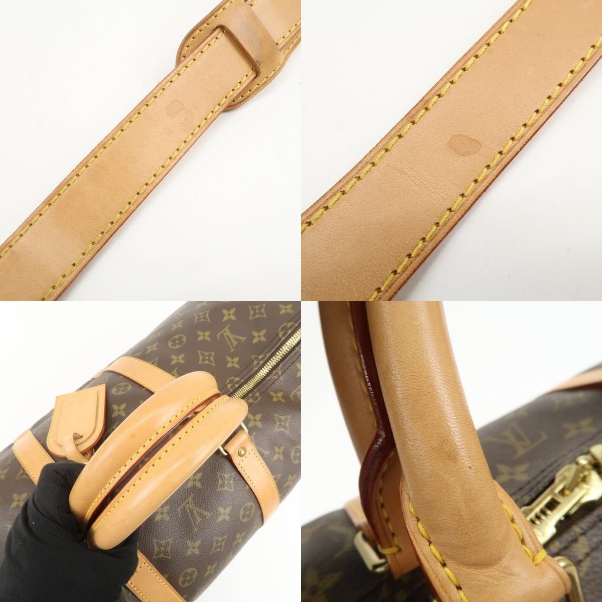 Louis Vuitton Louis Vuitton Monogram Keepall Bandouliere 55 Duffle Bag Size ONE SIZE - 4 Thumbnail