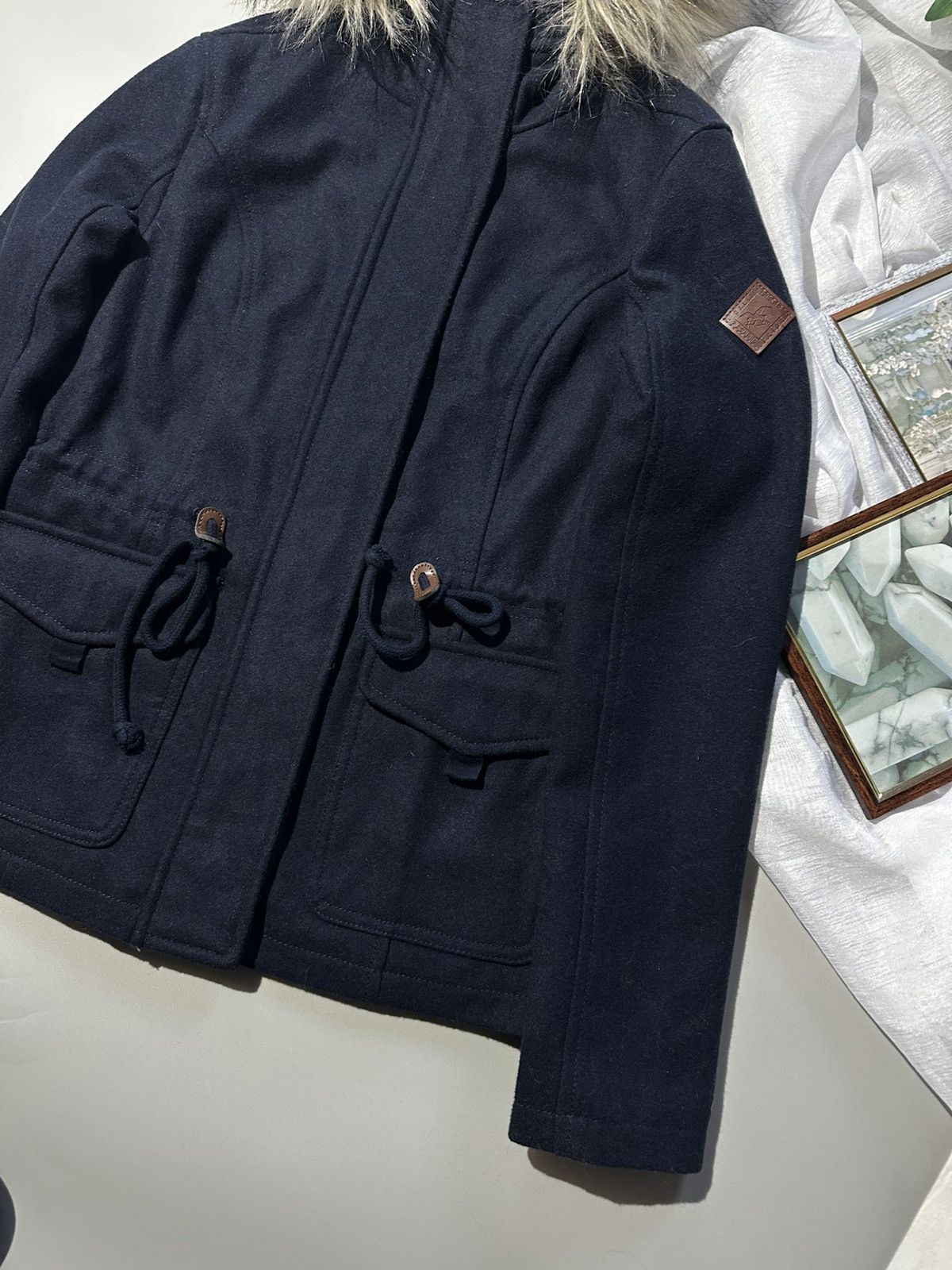 Hollister Hollister Faux Fur Trim Hooded Parka Jacket - Navy Blue - Size S / US 4 / IT 40 - 5 Thumbnail