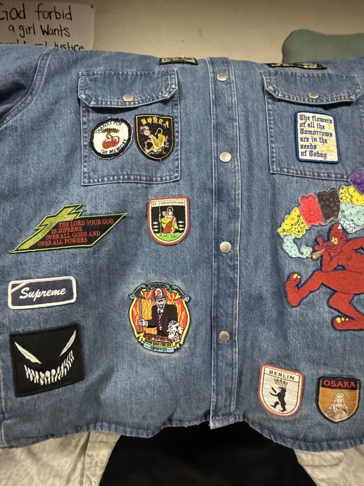 Supreme Supreme patches hooded zip up shirt Size US XL / EU 56 / 4 - 2 Thumbnail