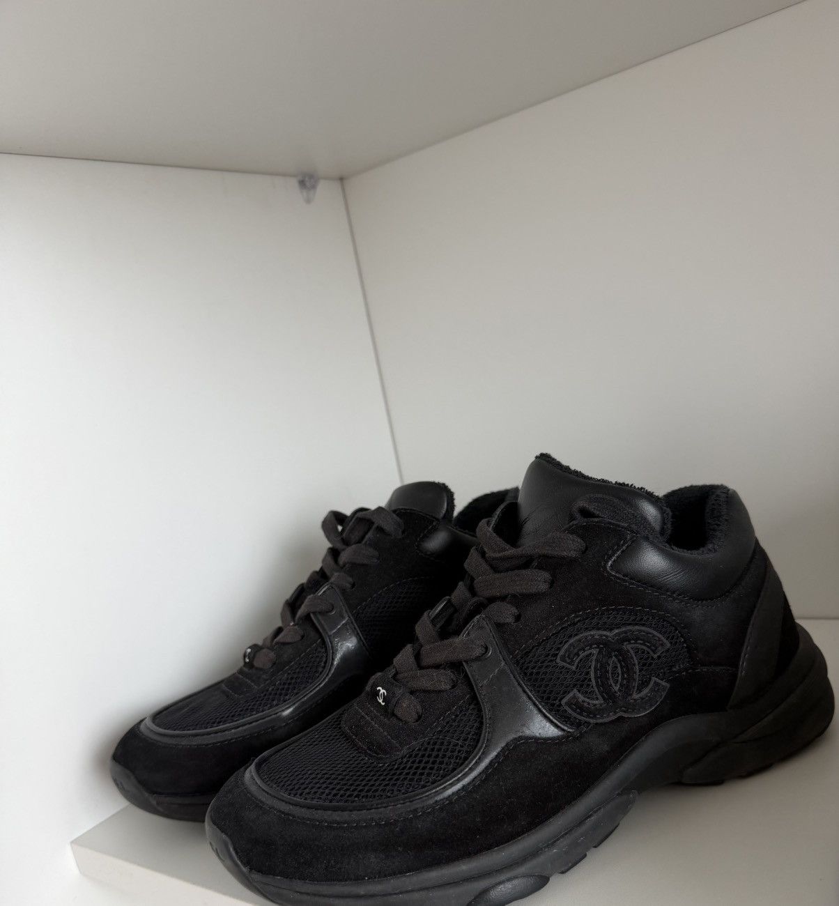 Chanel Chanel black and gray sneakers Size US 6.5 / IT 36.5 - 3 Thumbnail
