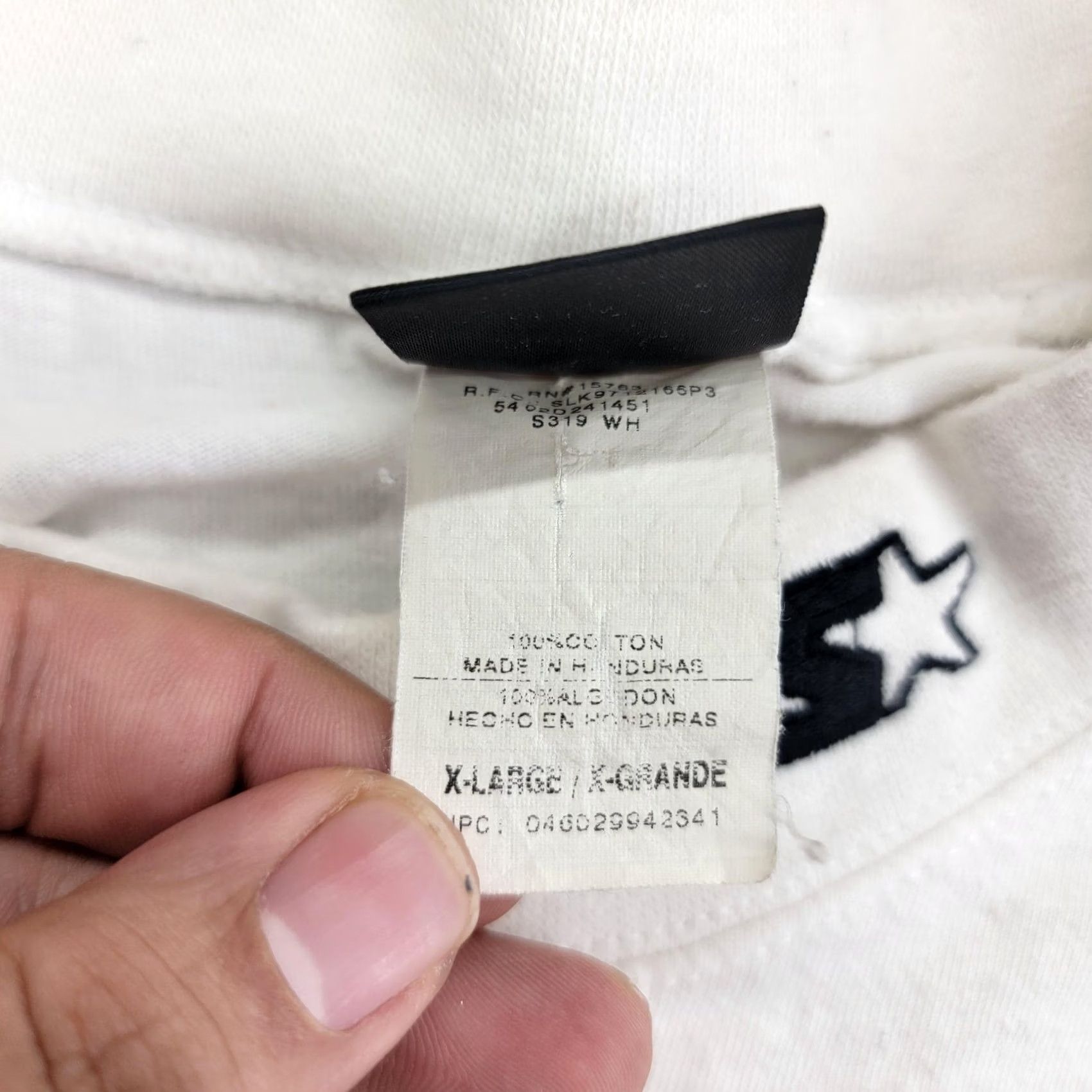 Starter Starter Shirt Adult XL White Long Sleeve Mock Neck Logo Cotton Solid Athletic Tee Mens Size US XL / EU 56 / 4 - 5 Thumbnail