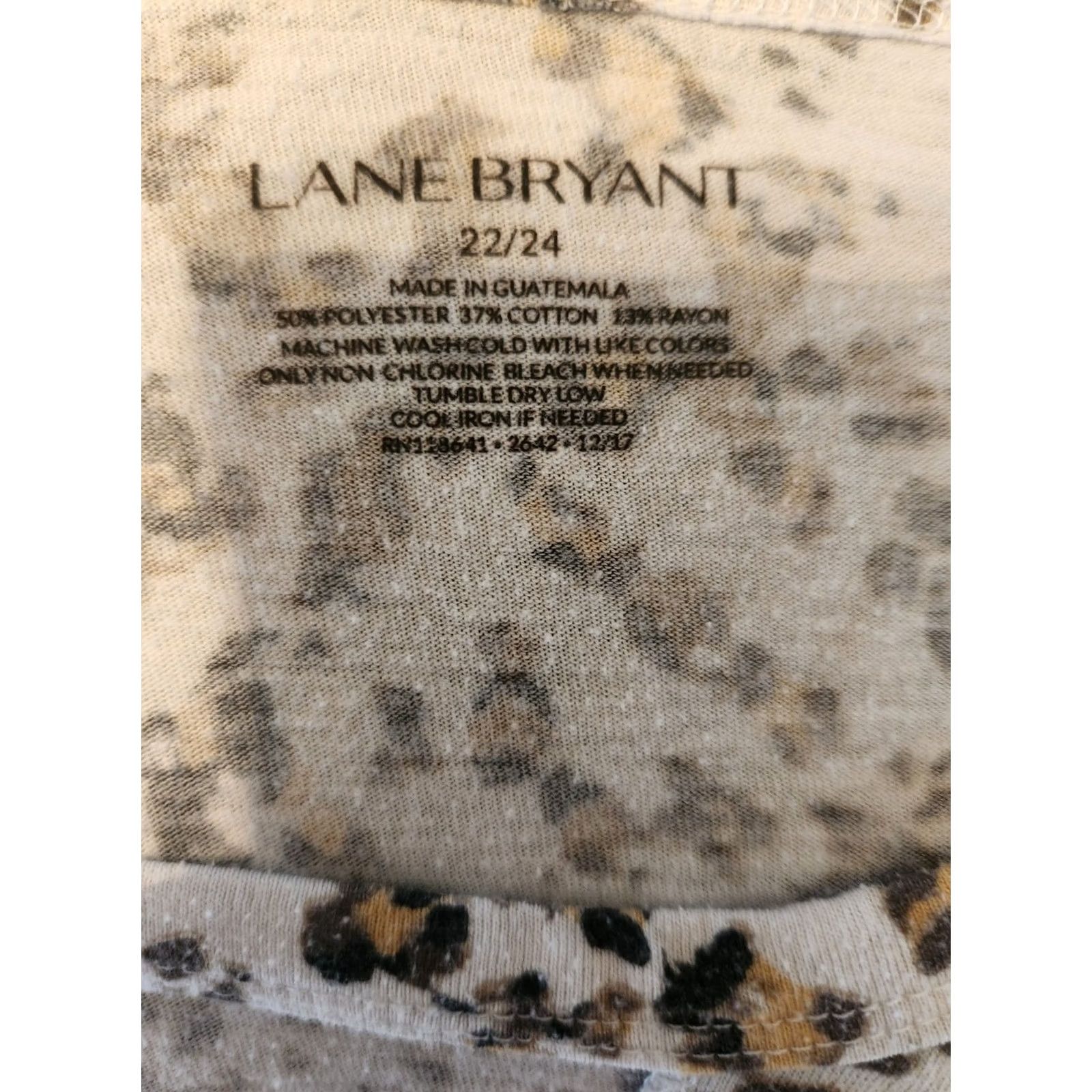 Vintage Lane Bryant Leopard Animal Print Cut Out Neck Casual Top 22 24 Size 3XL / US 20-22 - 5 Thumbnail