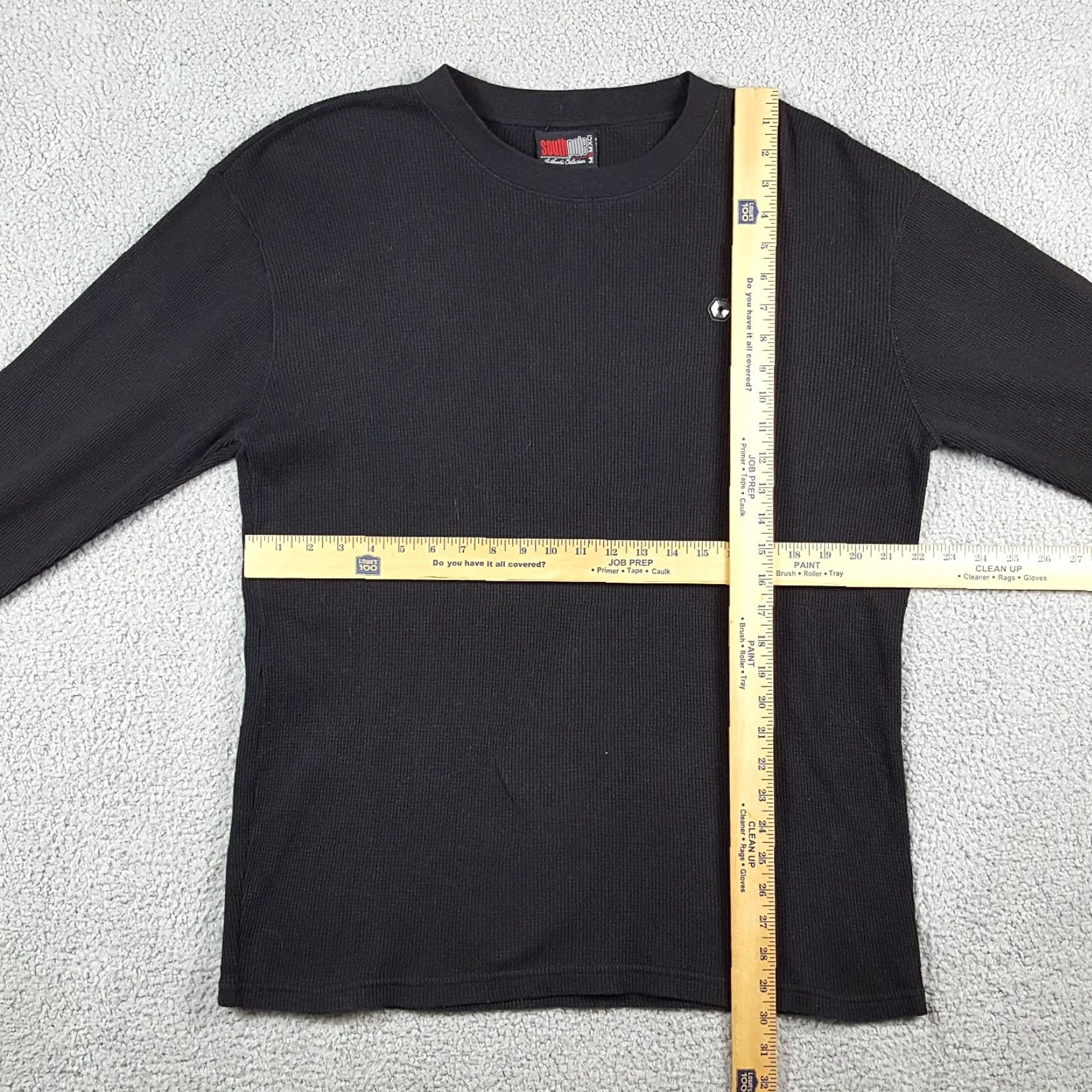 Southpole VINTAGE Southpole Men's T-Shirt 2XL Short Sleeve Crew Neck Thermal Waffle Knit Retro 90s Y2K Skate Grunge Black Size US XXL / EU 58 / 5 - 7 Thumbnail