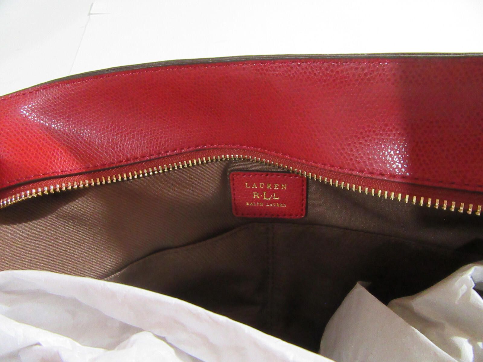 Lauren Ralph Lauren Lauren Ralph Lauren Whitby Leather Pocket Tote Purse Handbag Size ONE SIZE - 9 Thumbnail