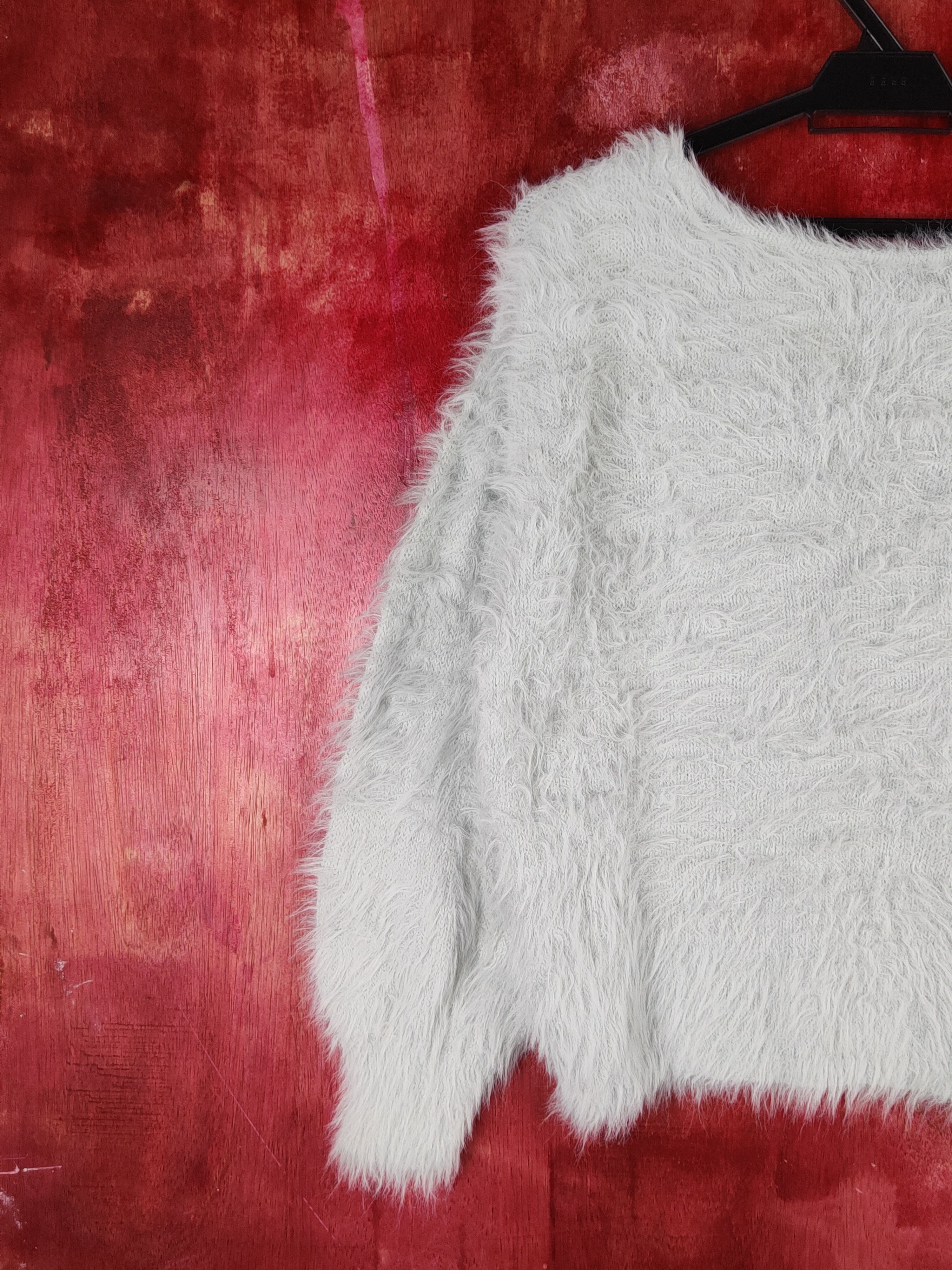 Japanese Brand Glacier Light Blue Shag Shaggy Fur Mohair Knitwear #S1959 Size M / US 6-8 / IT 42-44 - 8 Thumbnail