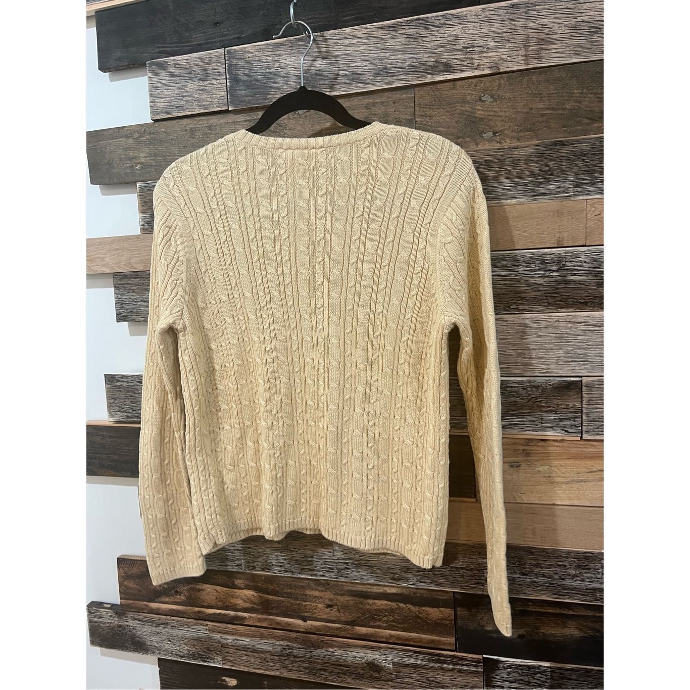 Other Talbots Cable Knit Cotton Crew Neck Sweater Made In Hong Kong petite sz M Size M / US 6-8 / IT 42-44 - 2 Thumbnail