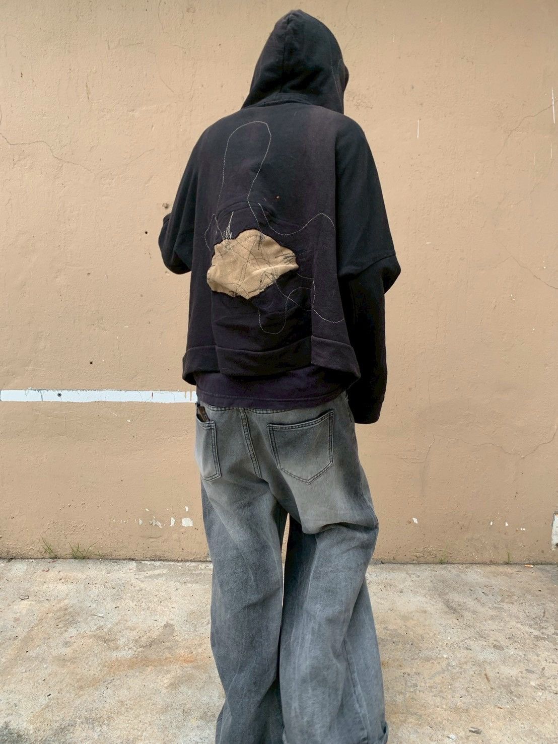 Other 1/1 Faded DARKPULL Patchwork Hoodie Half Zip like Kapital Size US XL / EU 56 / 4 - 13 Thumbnail