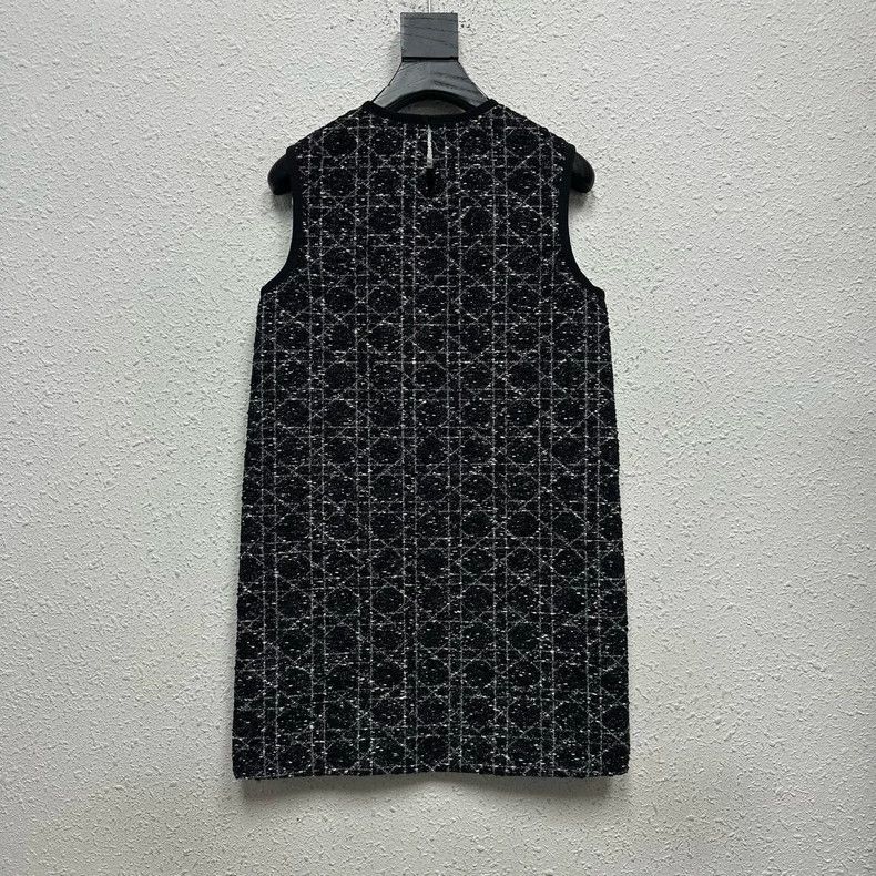 Dior Dior 24 new rattan plaid round-neck sleeveless dress Size XXS / US 00 / IT 34 - 2 Thumbnail
