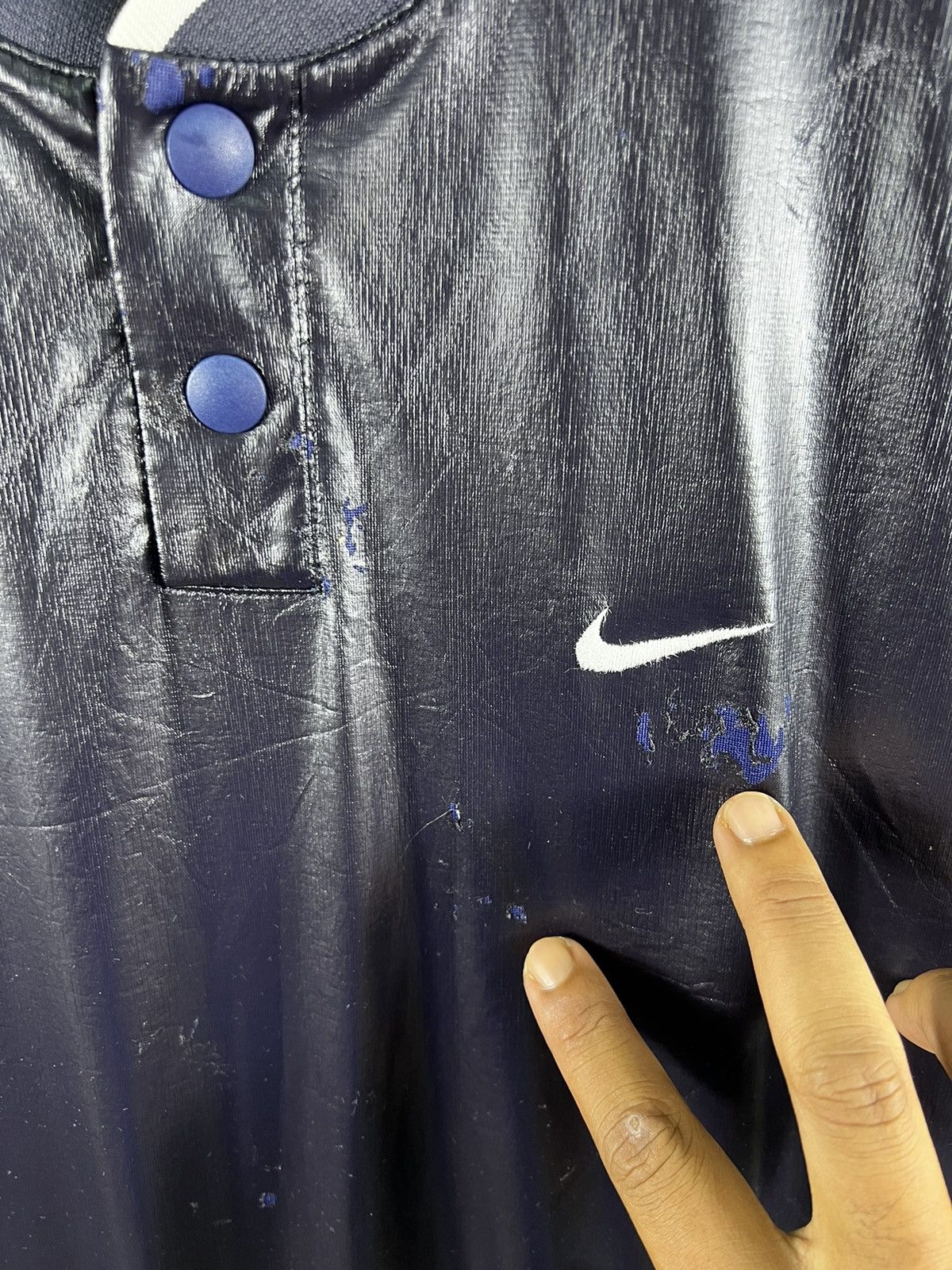 Nike × Vintage 🔥 VINTAGE Y2K DISTRESSED NIKE BASEBALL BIG SWOOSH LOGO - XL Size US XL / EU 56 / 4 - 5 Thumbnail