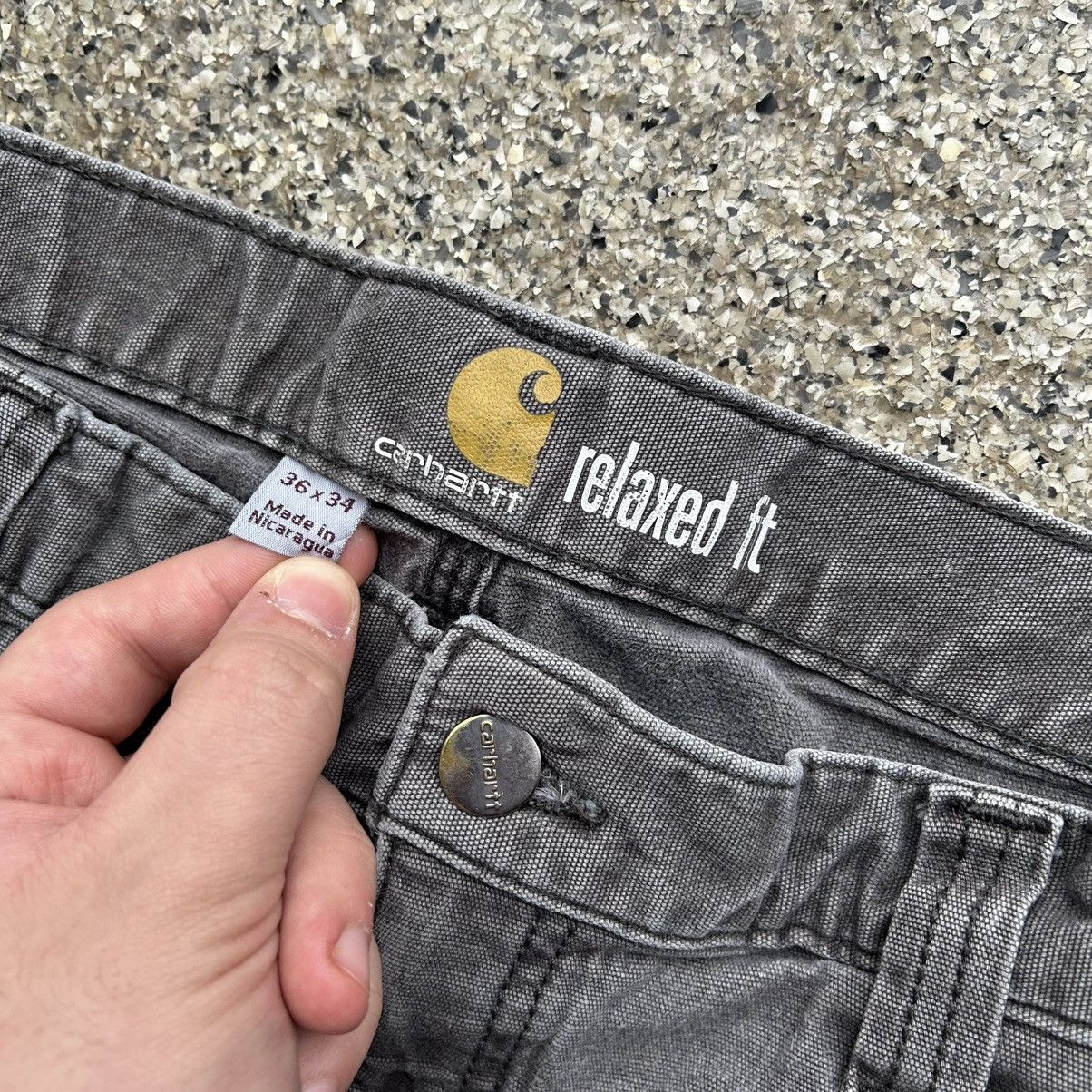 Carhartt vintae grey relaxed fit carhartt pants Size US 36 / EU 52 - 3 Thumbnail