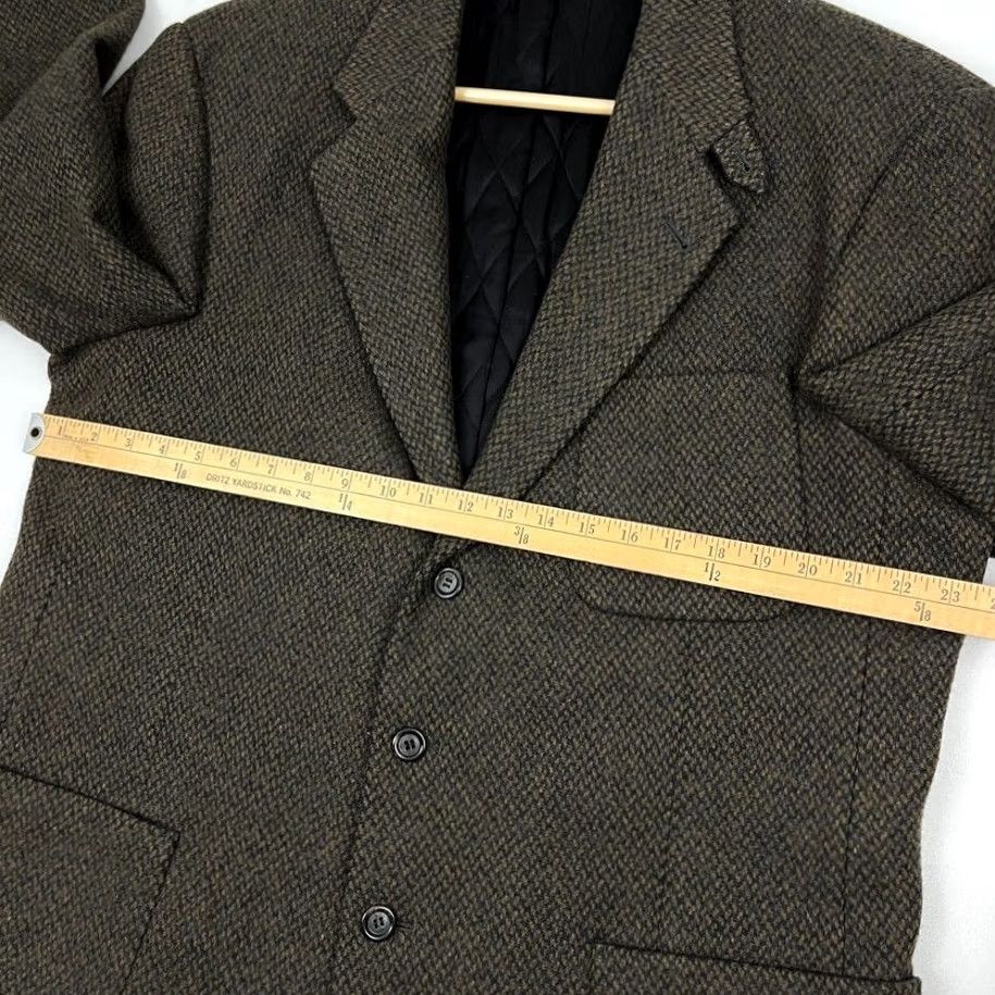 Vintage VINTAGE LL Bean Blazer Mens Large Reg Brown Twill Wool Thinsulate 3M Quilted USA Blazer Shirt Jacket Mens Size 42R - 7 Thumbnail