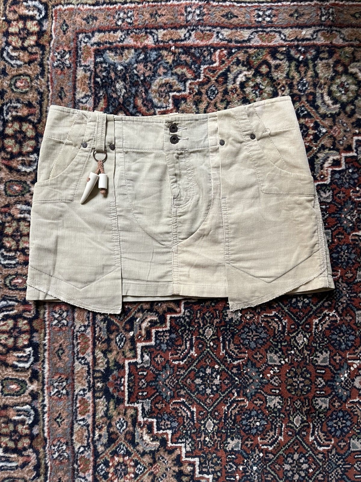 Diesel Vintage Diesel Corduroy Mini Skirt Asymmetric y2k Size 26" / US 2 / IT 38 - 4 Thumbnail