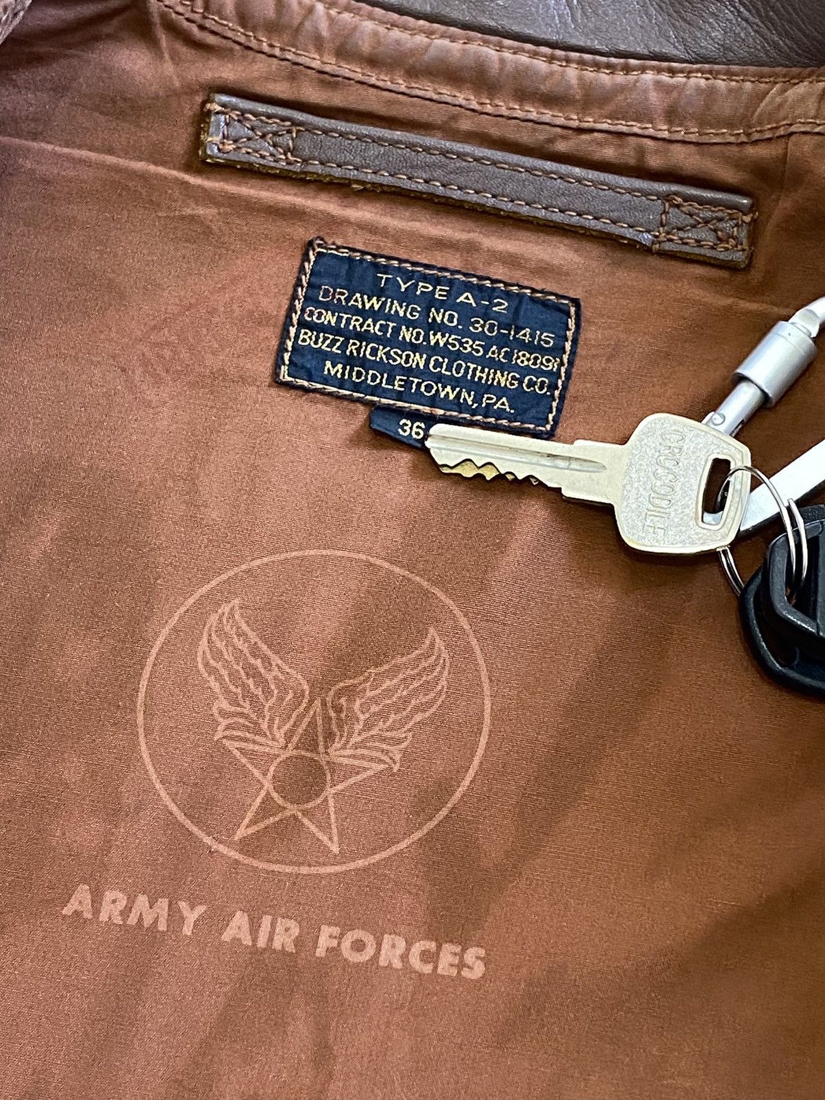Buzz Rickson's Buzz Ricksons A-2 Army Air Force Flight Jacket WWII 🇺🇸 Size US M / EU 48-50 / 2 - 14 Thumbnail