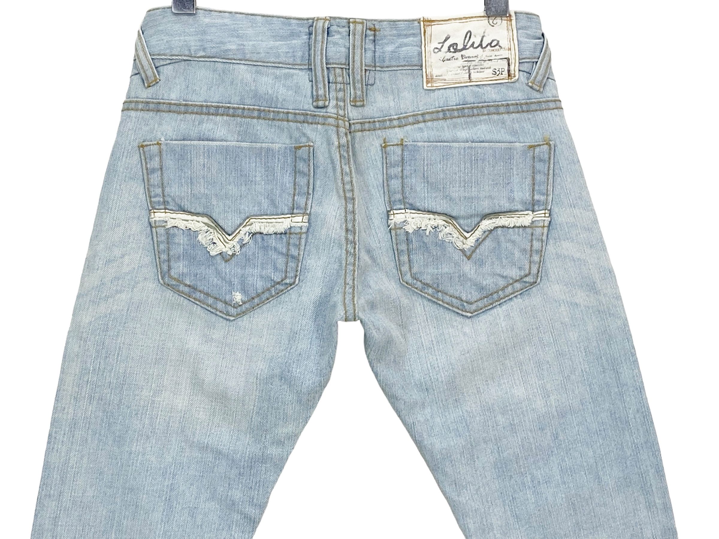 Japanese Brand Lolita Light Wash Denim Flare Jeans Japanese Embellish Jeans Size 25" / US 0 / IT 36 - 5 Thumbnail