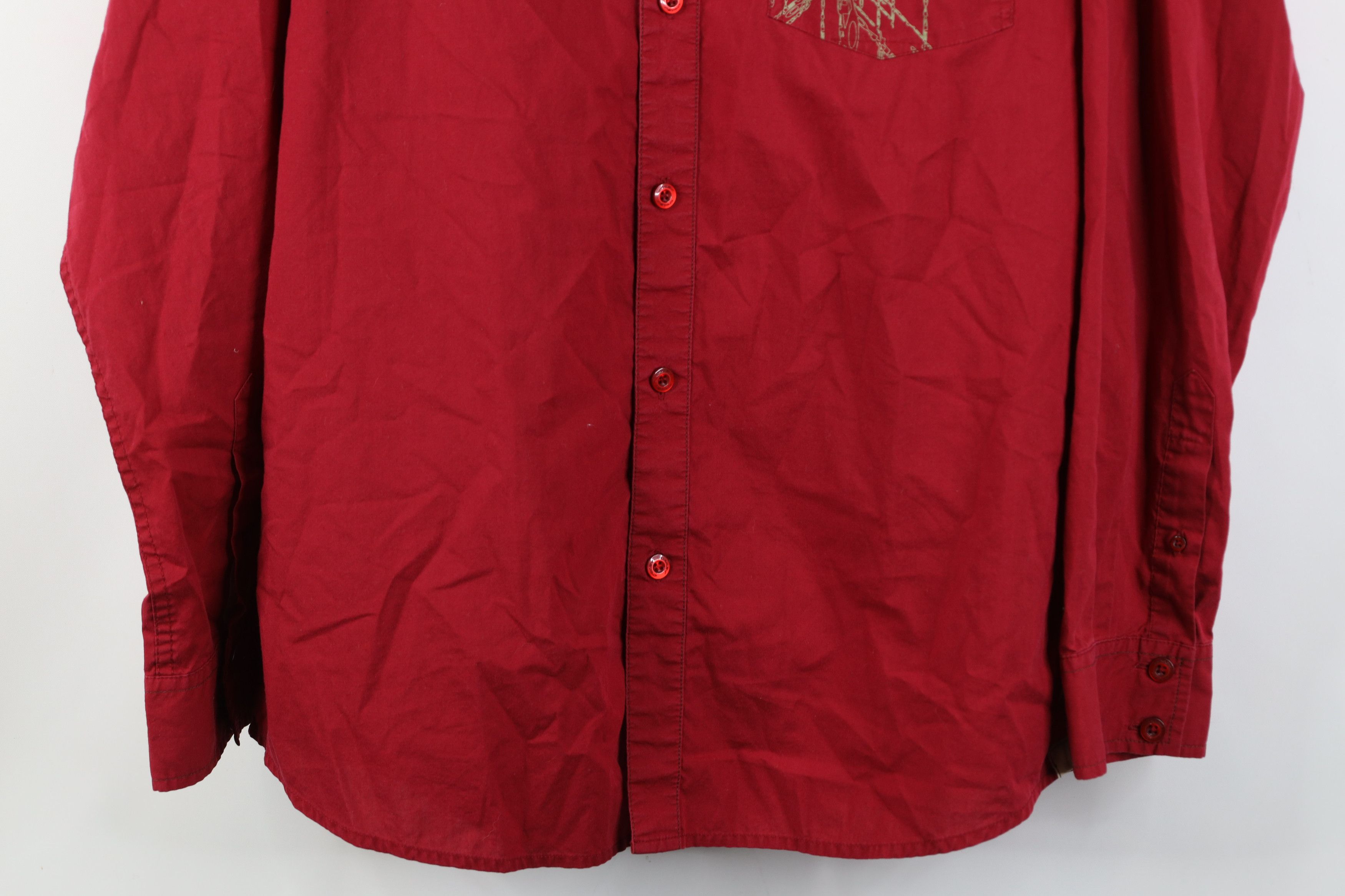 Oakley Vintage Y2K Oakley Shatter O Logo Collared Button Shirt Size US L / EU 52-54 / 3 - 3 Thumbnail