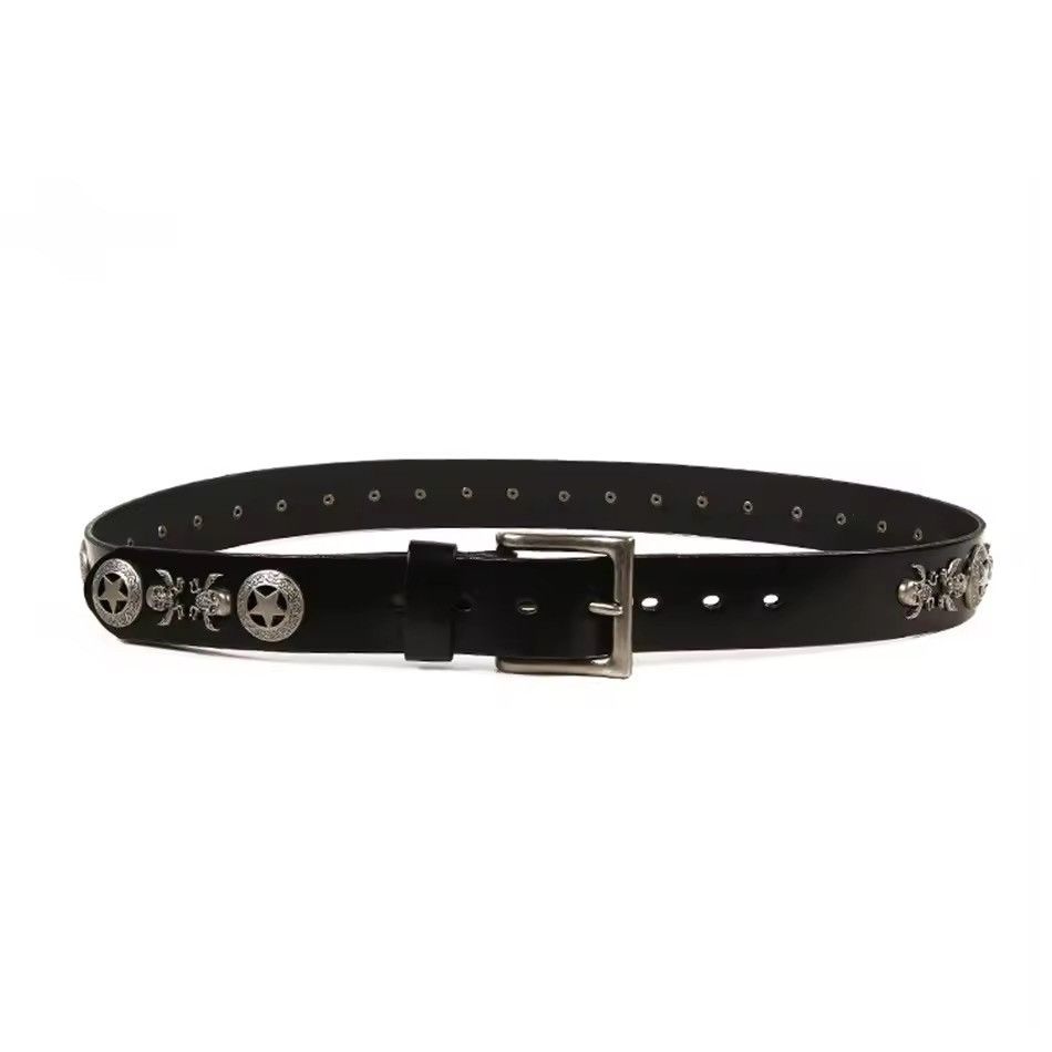 Other Genuine Leather Vintage Harajuku Cowboy Style Belt Y2k 90’s Size ONE SIZE - 7 Thumbnail