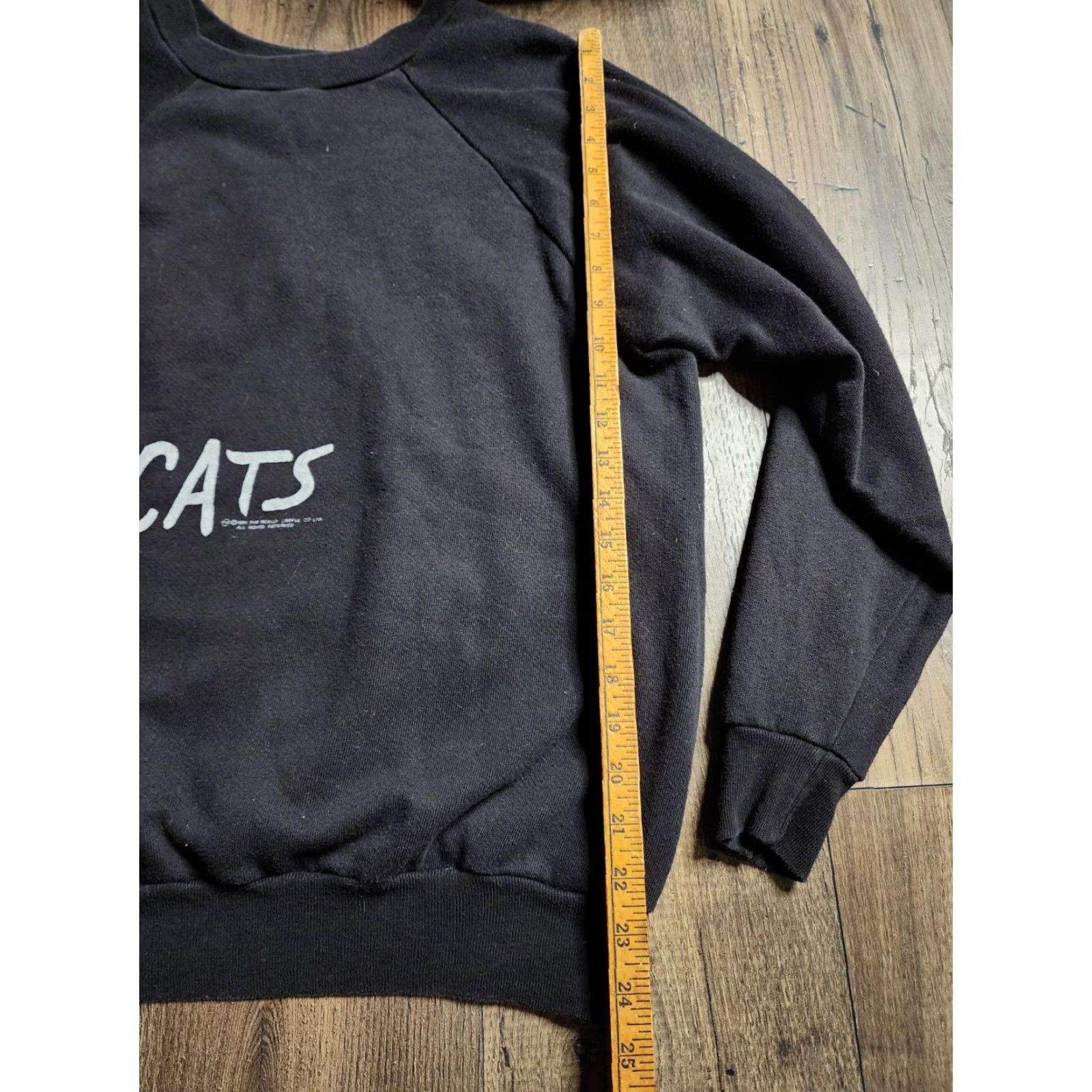 Doublet VINTAGE Tee Shirts Cat Sweatshirt Mens L Black 1981 Double Sided Pullover Graphic Print Crew Neck USA Size US L / EU 52-54 / 3 - 4 Thumbnail