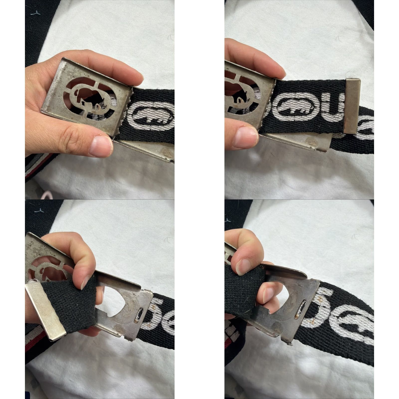 Ecko Unltd. VINTAGE Ecko Unltd Belt Black Seatbelt Style Metal Buckle Men's One Size 45 inches long Size ONE SIZE - 8 Thumbnail