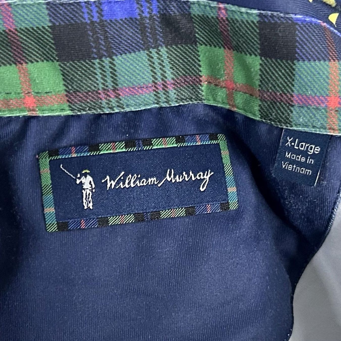 Vintage William Murray XL Golf Polo Shirt Floral Print on Navy Blue Poly Caddyshack Polo Shirt XL Mens Blue Floral Golf Polo Shirt Size US XL / EU 56 / 4 - 3 Thumbnail