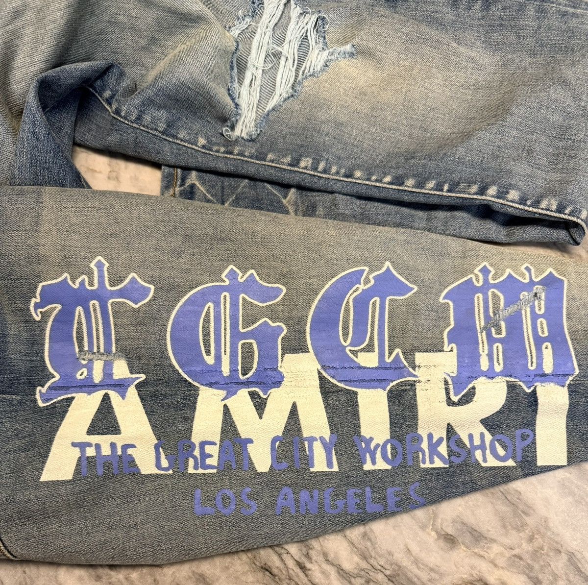 Amiri TCGW AMIRI jeans Blue Size 33 ($920 Retail) Size US 33 - 4 Thumbnail