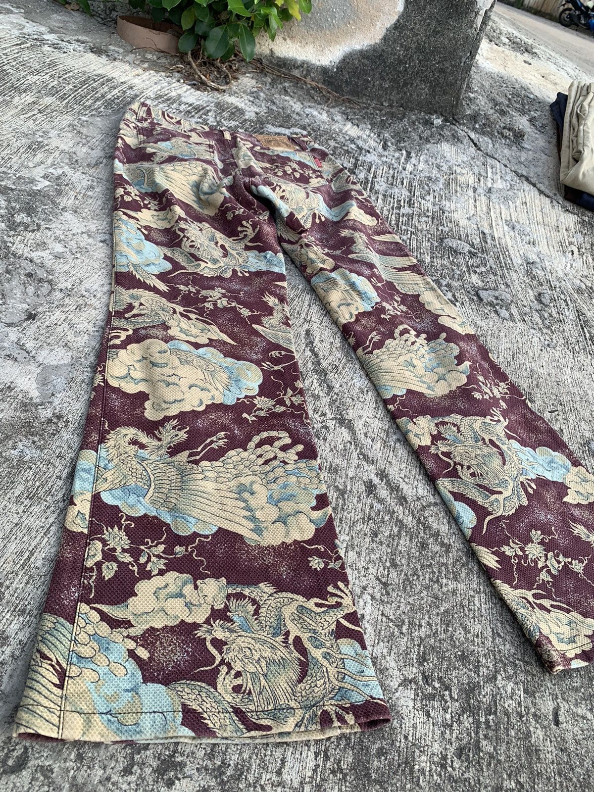 Hysteric Glamour Rare 🔥 Flare Batsu club overprinted/full printed dragon Size 28" / US 6 / IT 42 - 13 Thumbnail