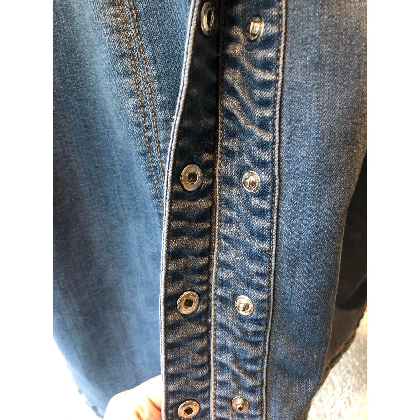 I.N.C I.N.C. International Concepts Women’s Jean Snap Button Up Sl Size XXL / US 16-18 / IT 52-54 - 4 Thumbnail