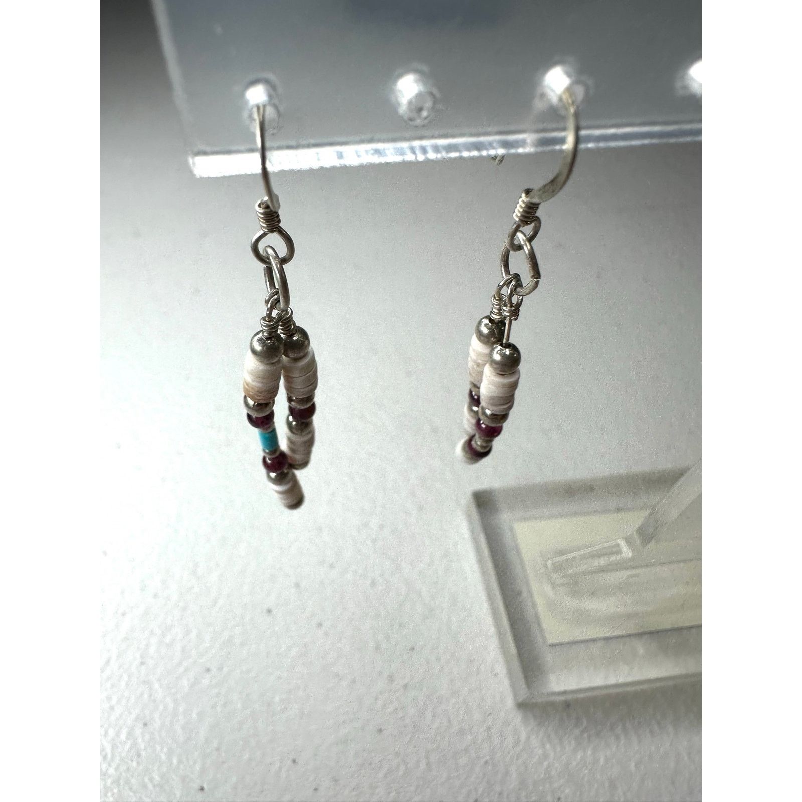 & Other Stories Sterling Silver Turquoise Heishi Shell Earrings Southwest Size ONE SIZE - 2 Thumbnail