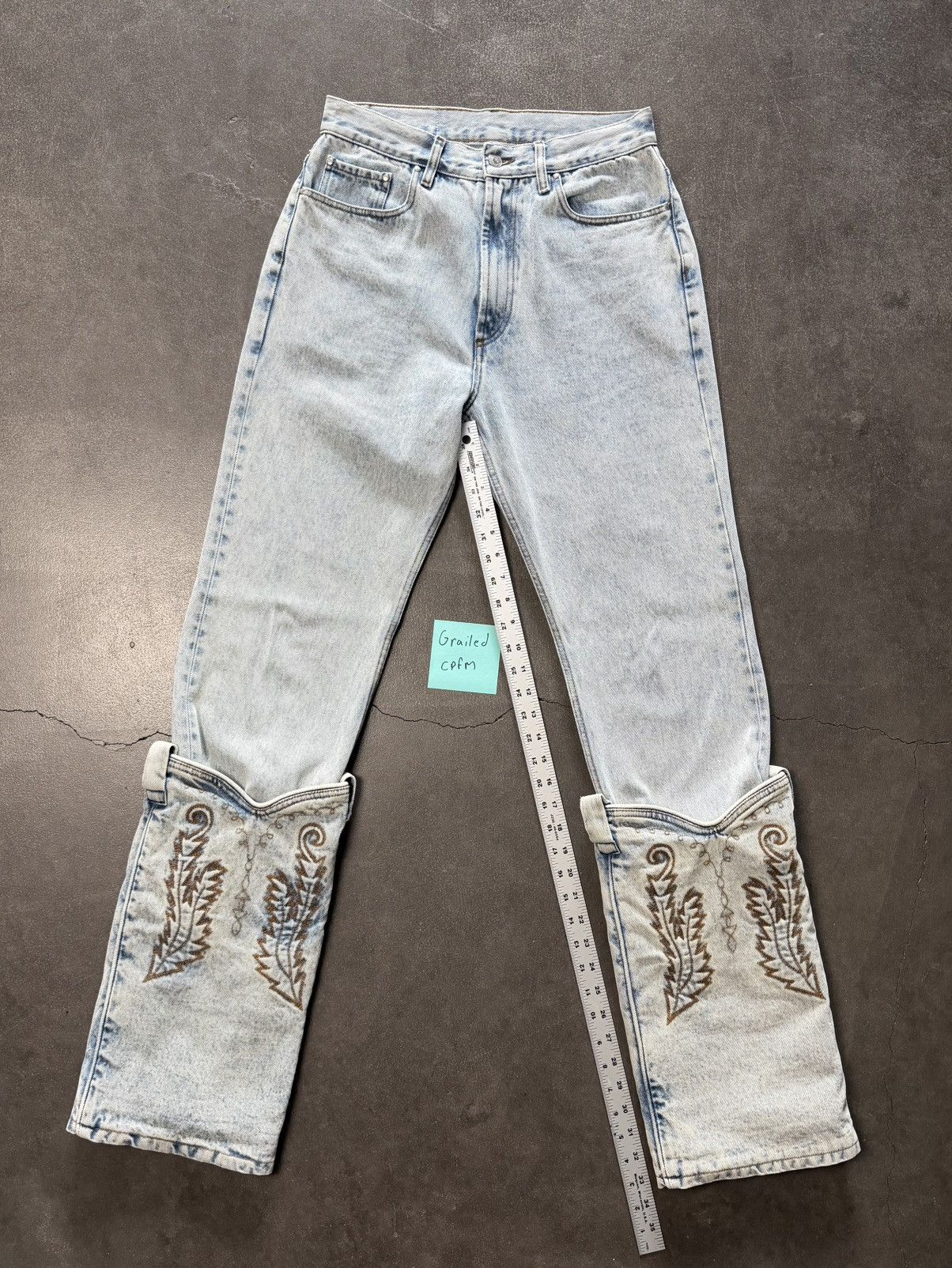 Y/Project Y Project Cowboy Cuff Jeans 29 Size US 29 - 2 Thumbnail