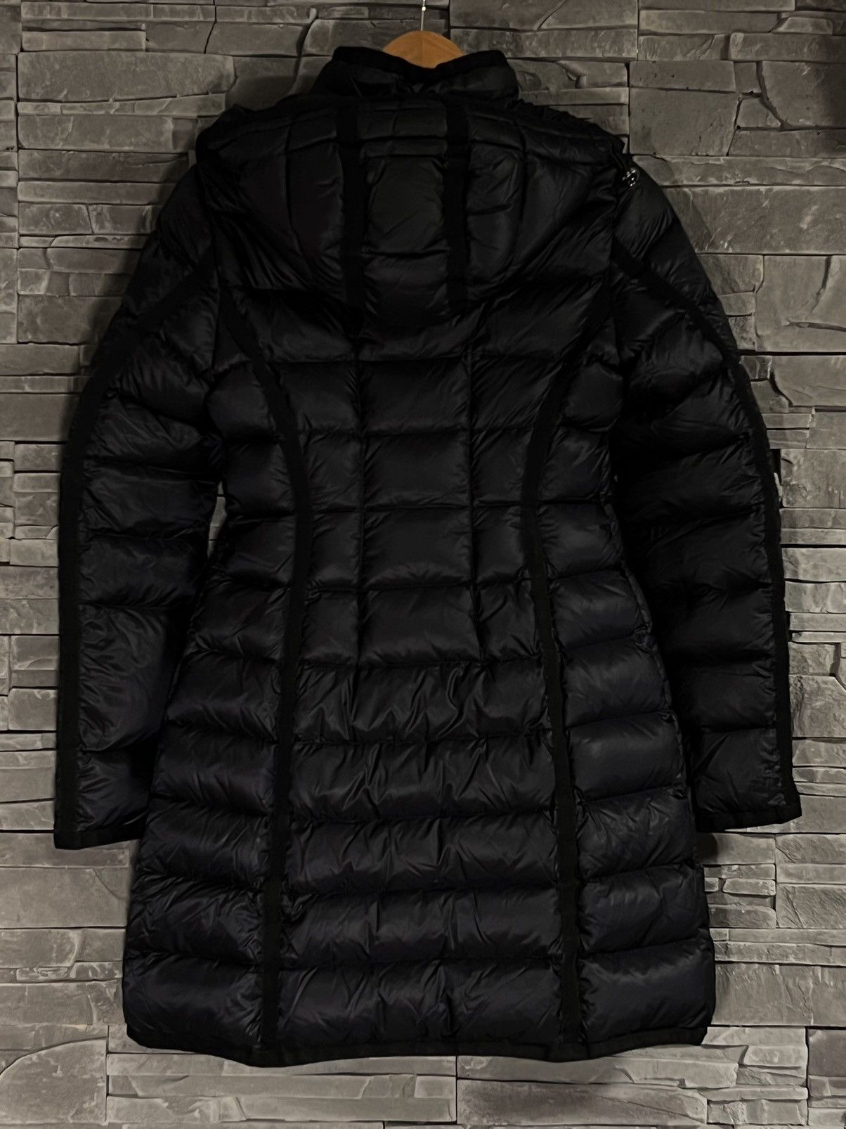$2,500 MONCLER HERMINE GROSGRAIN TRIM QUILTED DOWN PUFFER